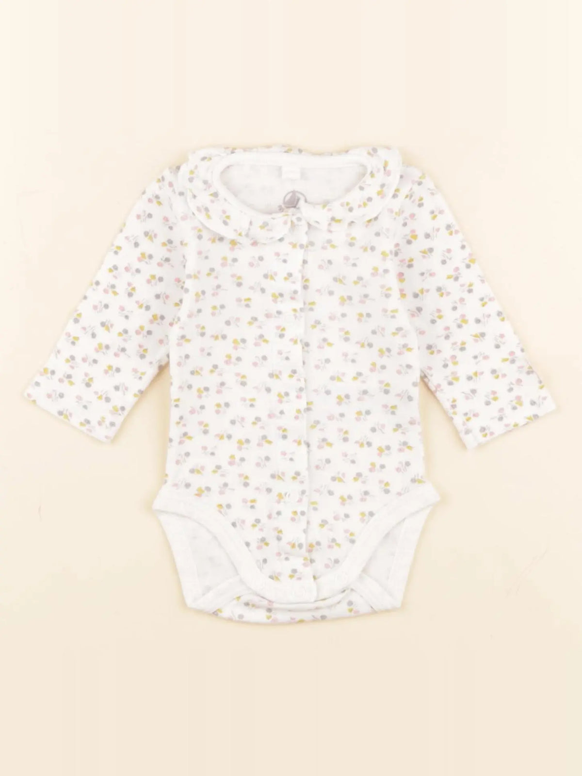 Petit Bateau - body à col blanc - 1 mois