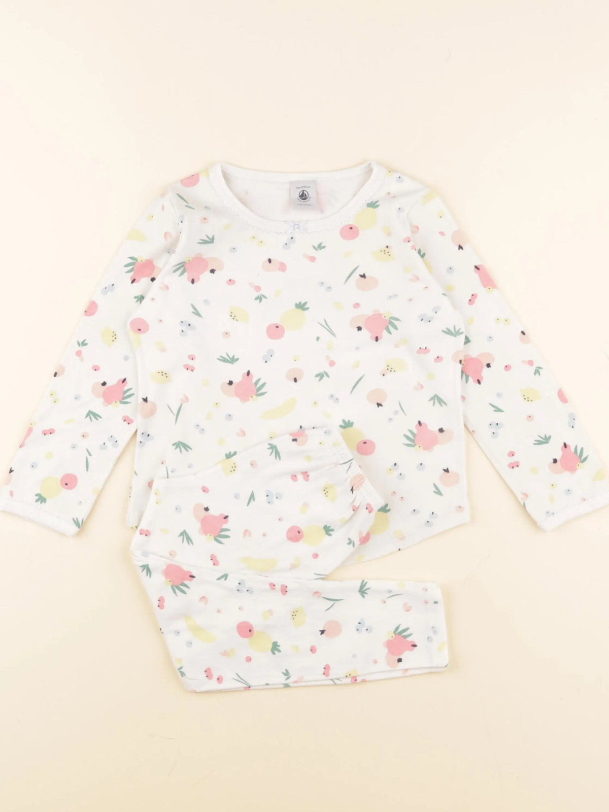 Petit Bateau - pyjama coton blanc - 3 ans