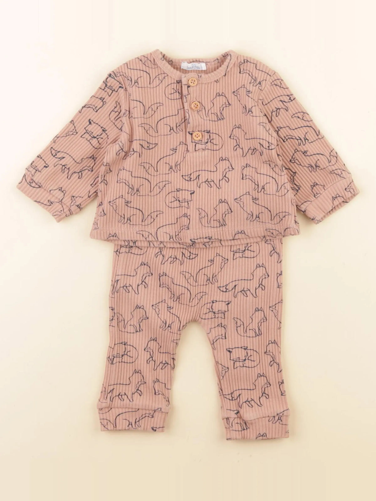 Boutchou - ensemble marron - 3 mois