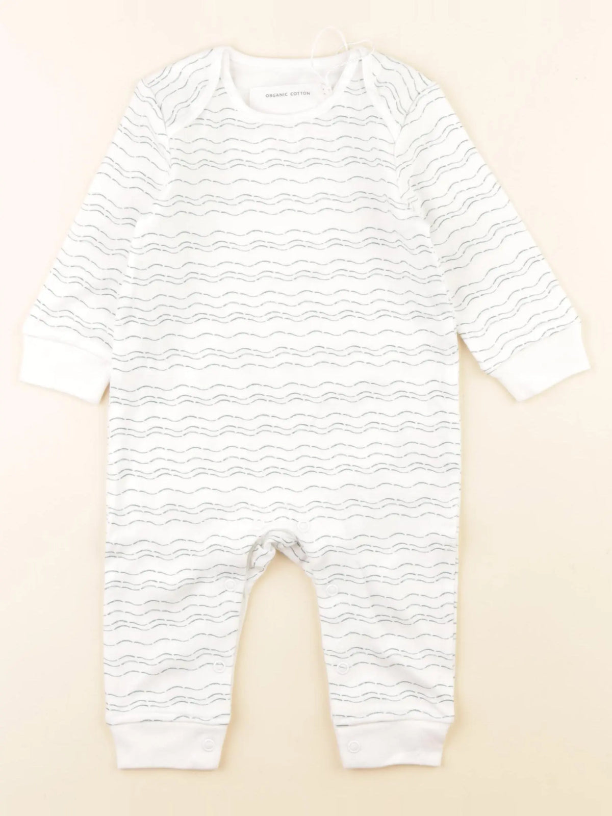 From Babies with Love - pyjama coton blanc, vert - 3/6 mois
