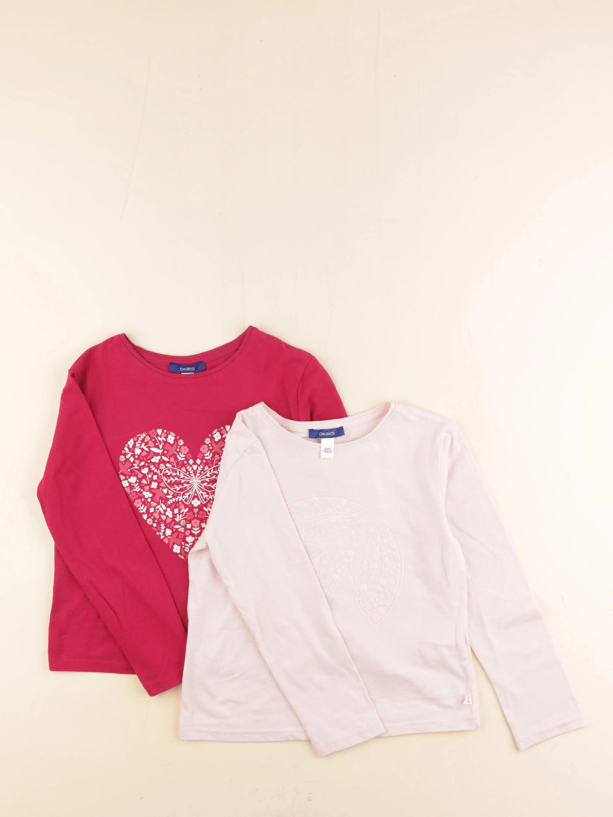 Okaidi - lot de 2 tee-shirts rose - 6 ans