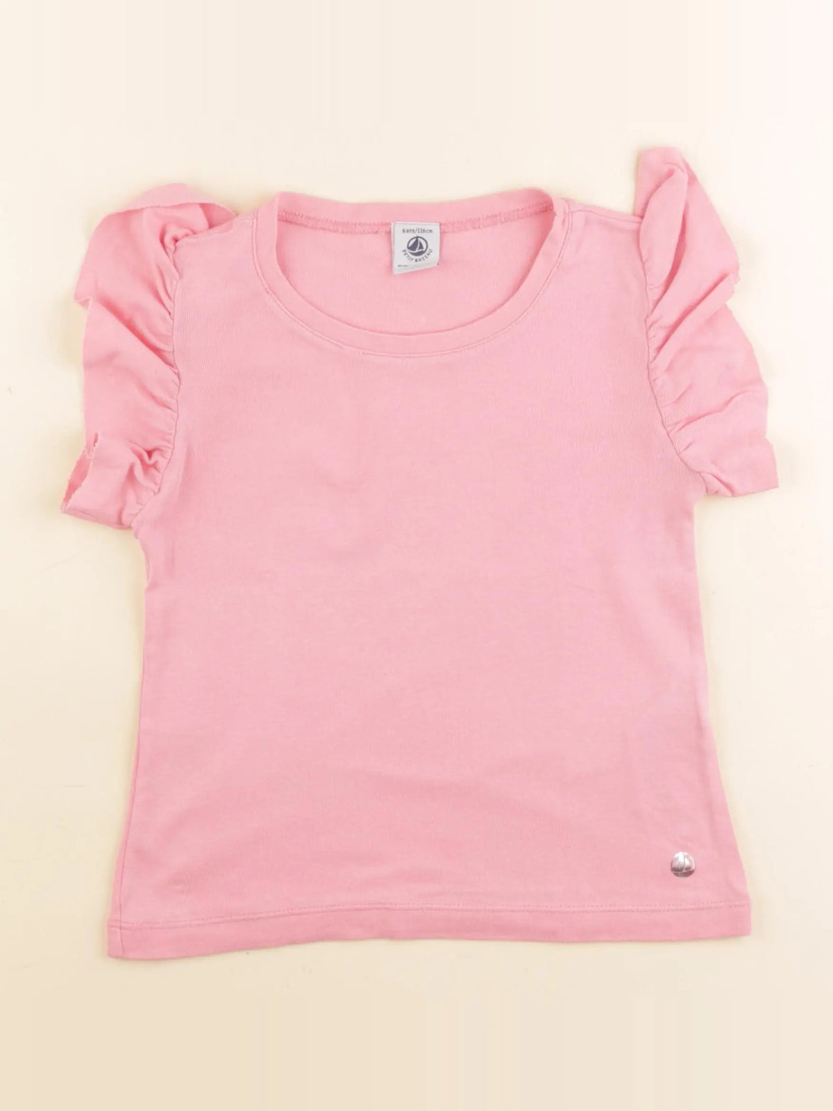 Petit Bateau - tee-shirt rose - 6 ans