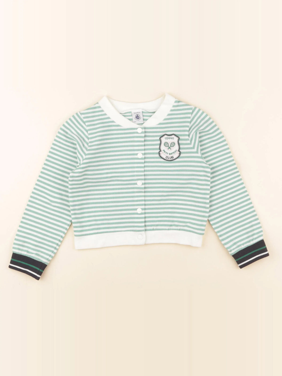 Petit Bateau - gilet vert - 3 ans