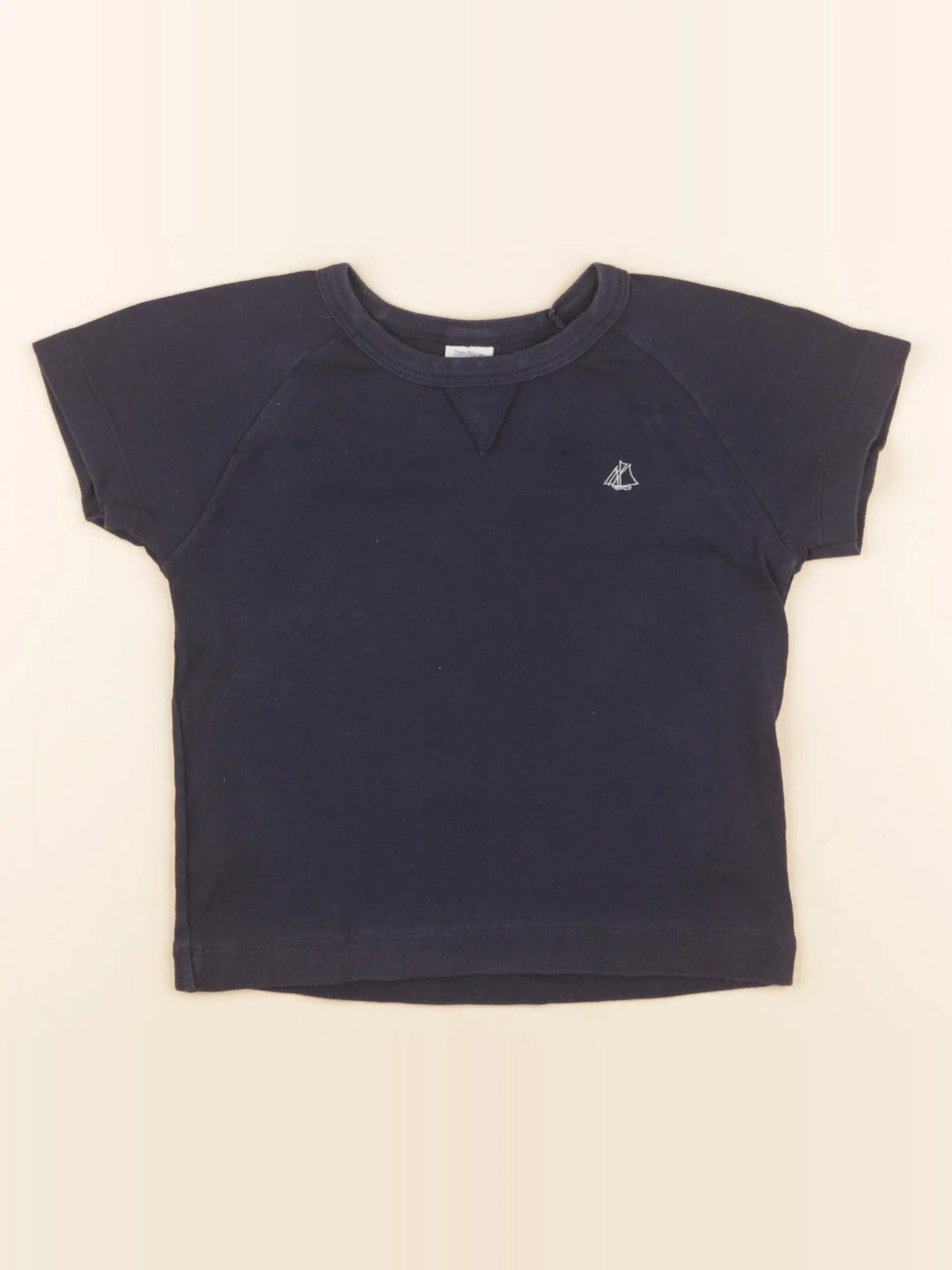 Petit Bateau - tee-shirt bleu - 2 ans