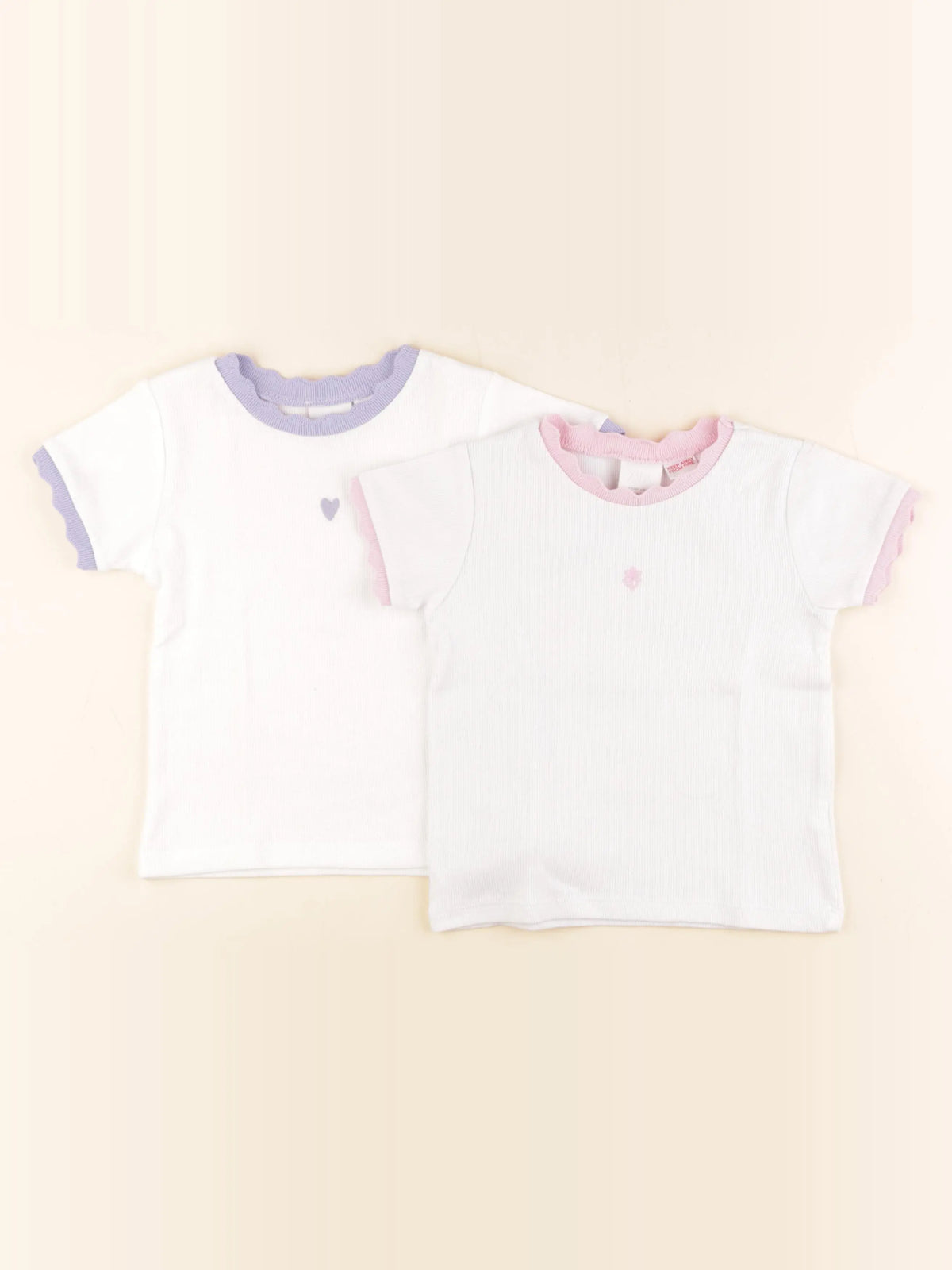 Zara - lot de 2 tee-shirts blanc - 5 ans