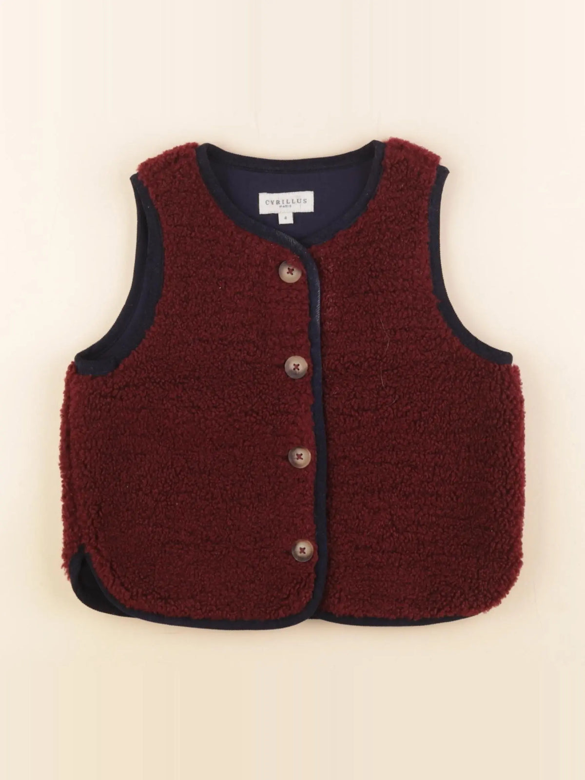 Cyrillus - gilet rouge - 4 ans