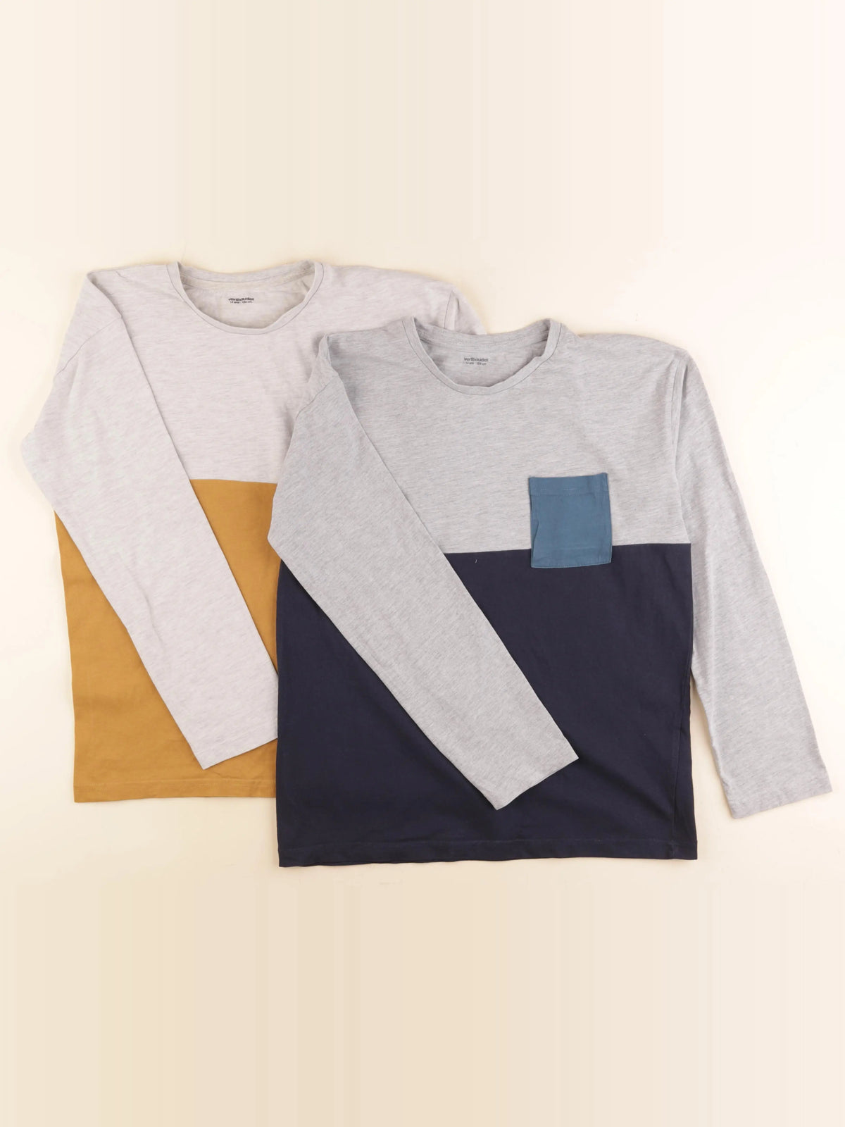 Vertbaudet - lot de 2 tee-shirts gris - 14 ans
