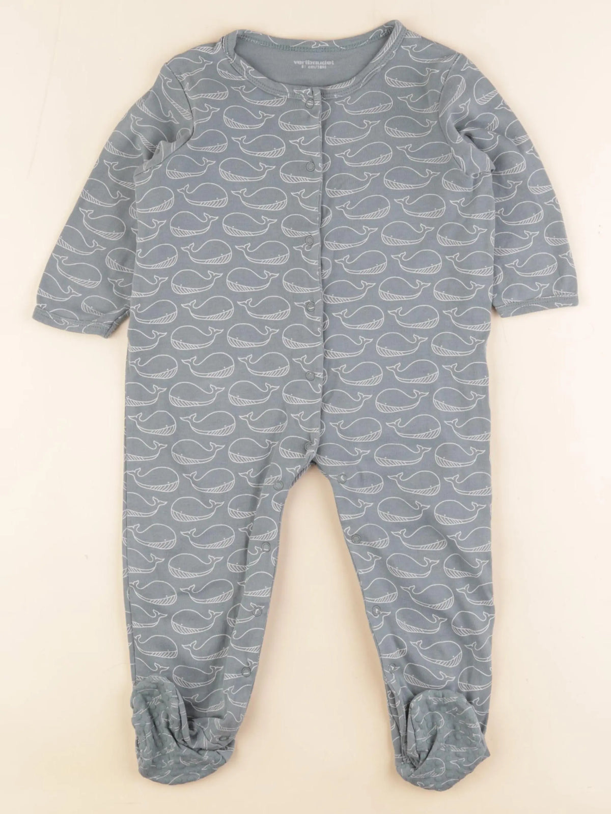 Vertbaudet - pyjama coton bleu - 18 mois