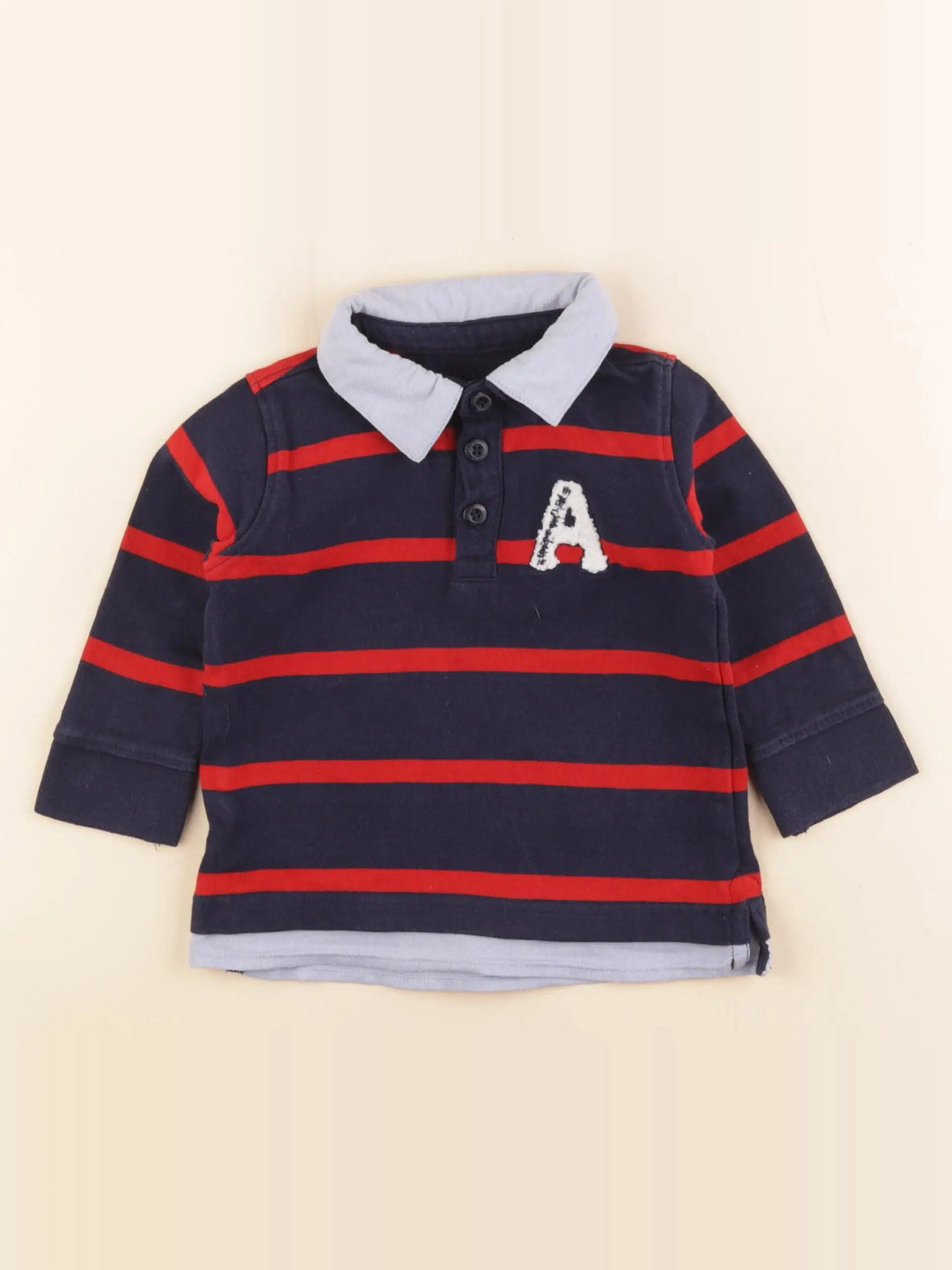 Vertbaudet - polo bleu - 2 ans