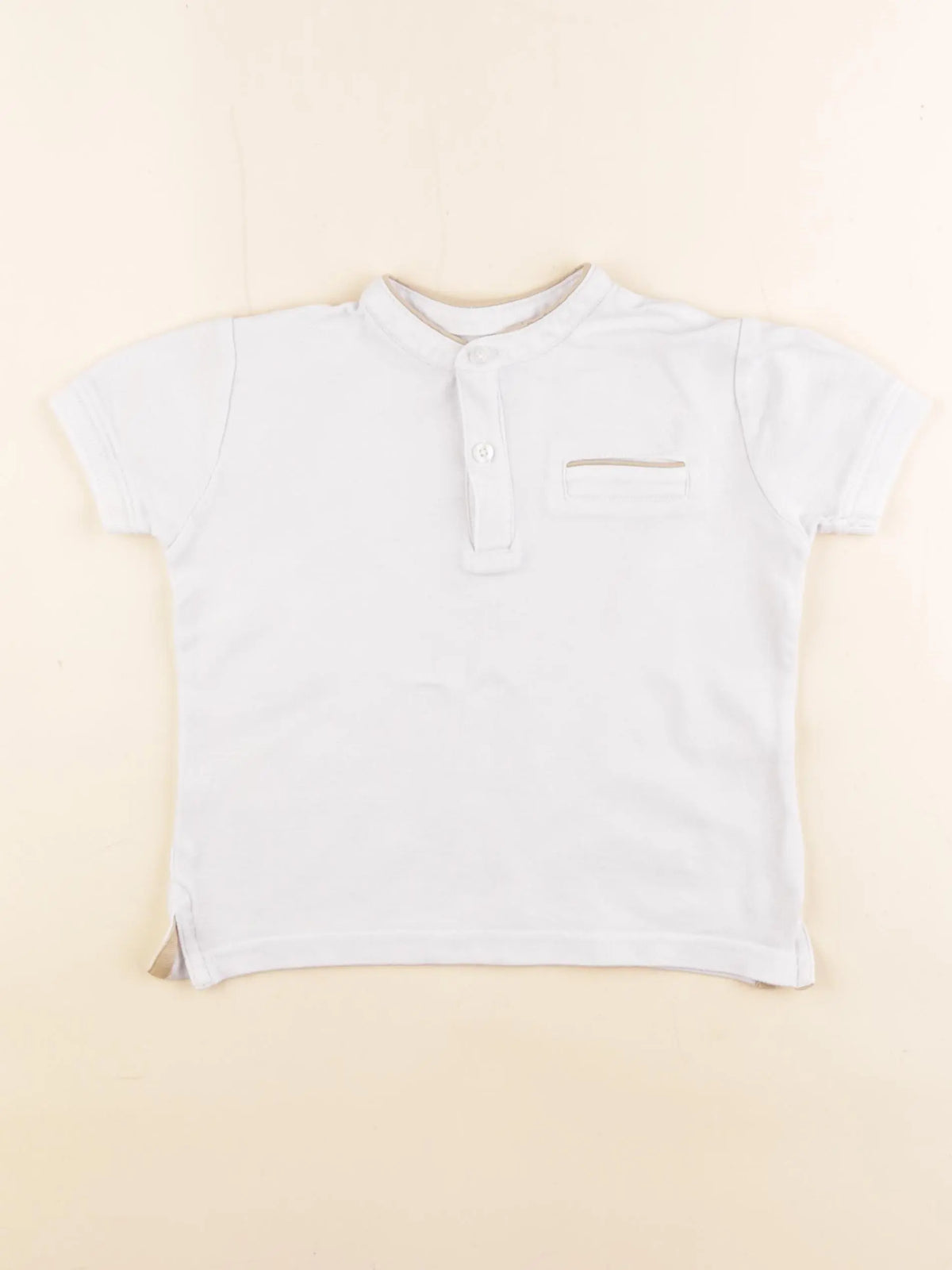 Vertbaudet - polo blanc - 3 ans