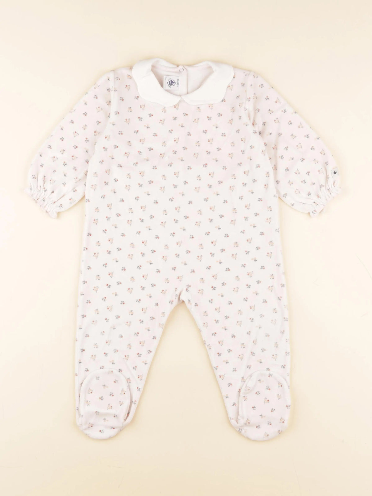 Petit Bateau - pyjama velours rose - 18 mois