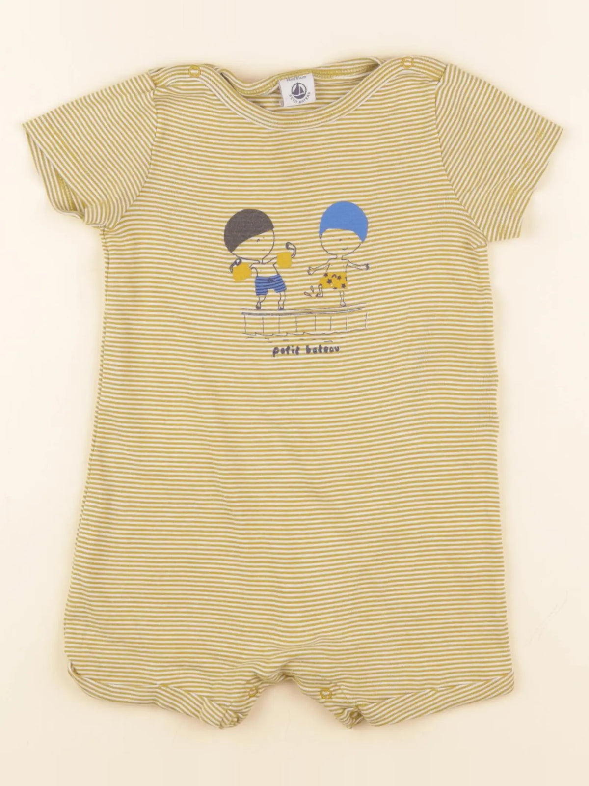 Petit Bateau - pyjama jaune - 18 mois