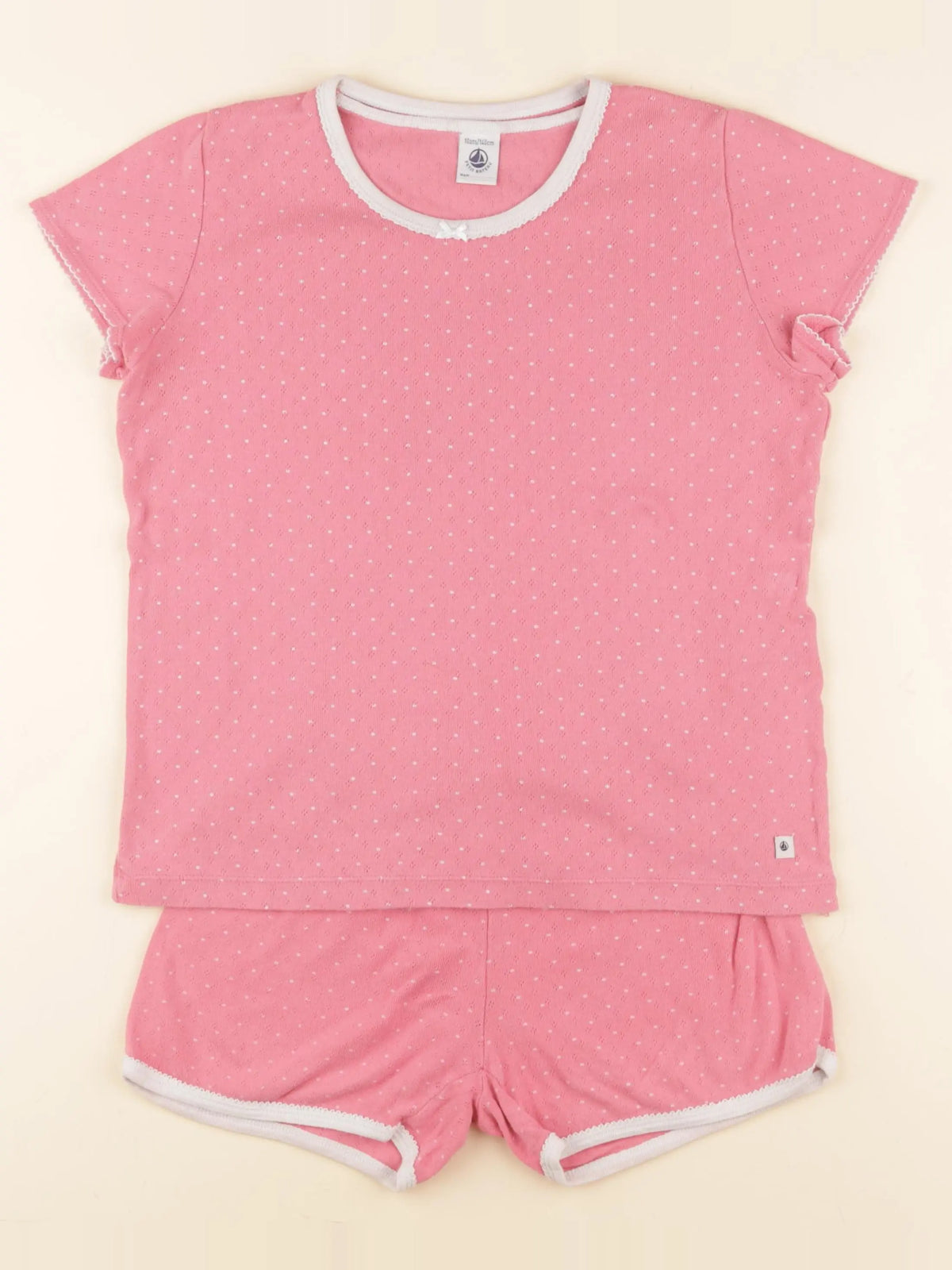 Petit Bateau - pyjama coton rose - 10 ans