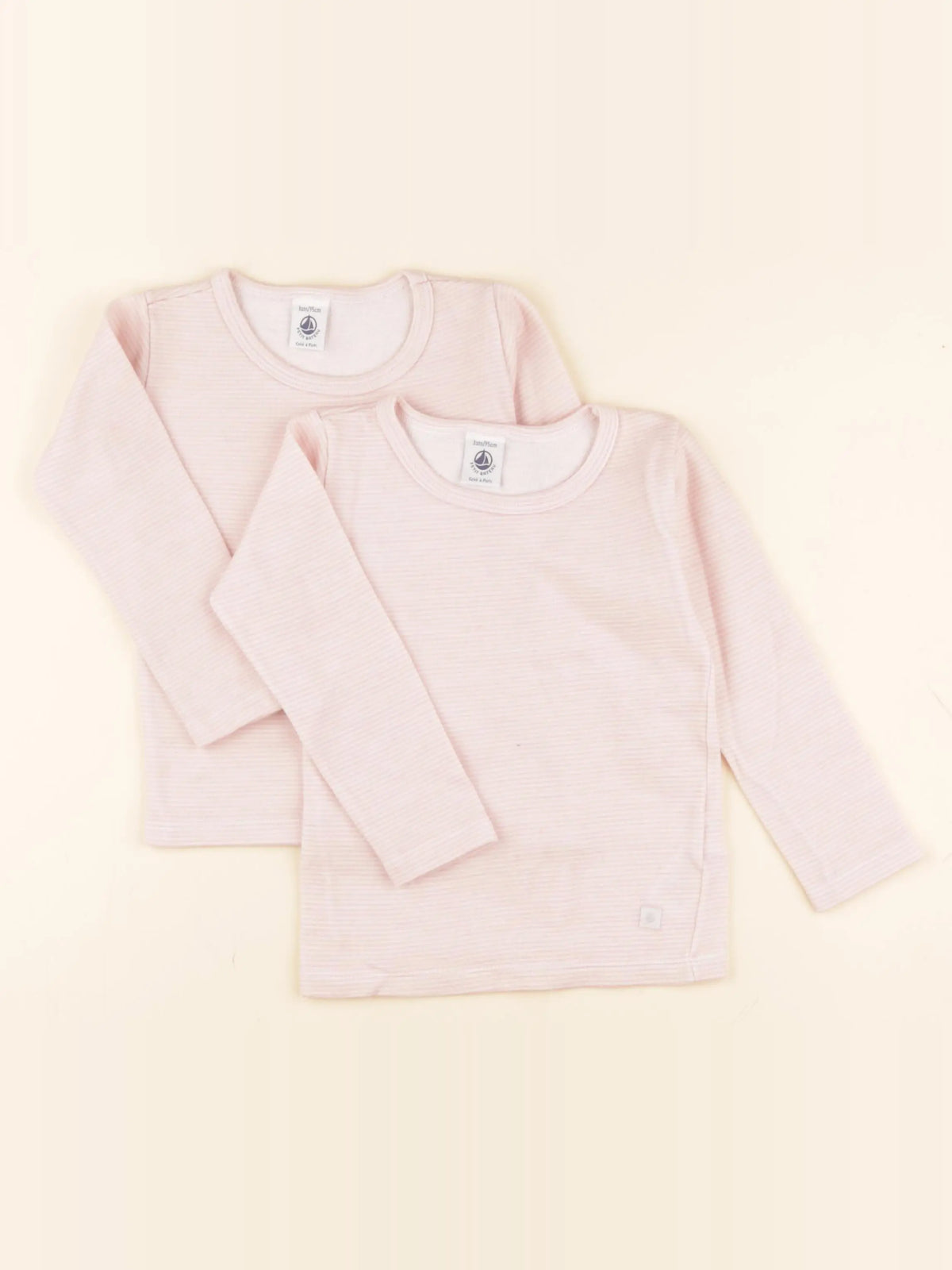 Petit Bateau - lot de 2 maillots de corps rose - 3 ans