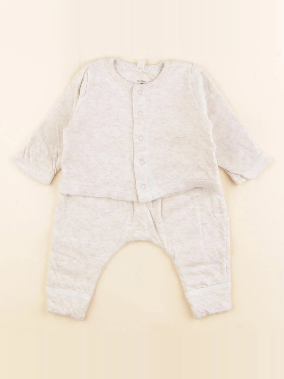 Petit Bateau - ensemble beige - 3 mois