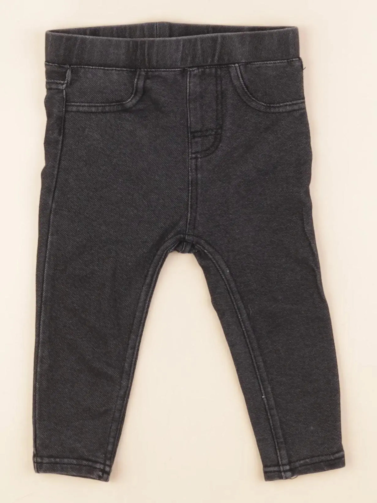 H&M - jegging noir - 6/9 mois