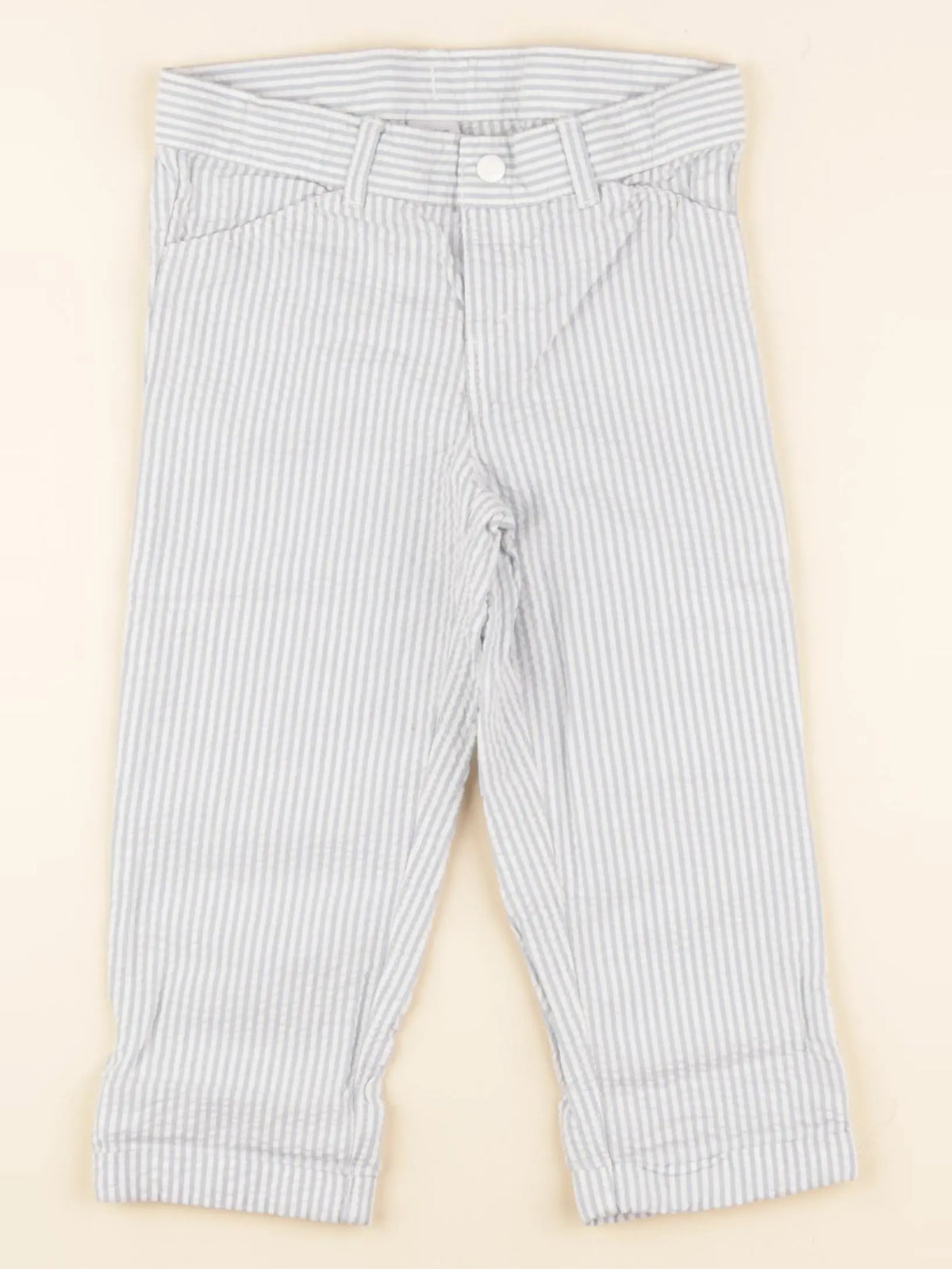Petit Bateau - pantalon bleu, blanc - 24 mois