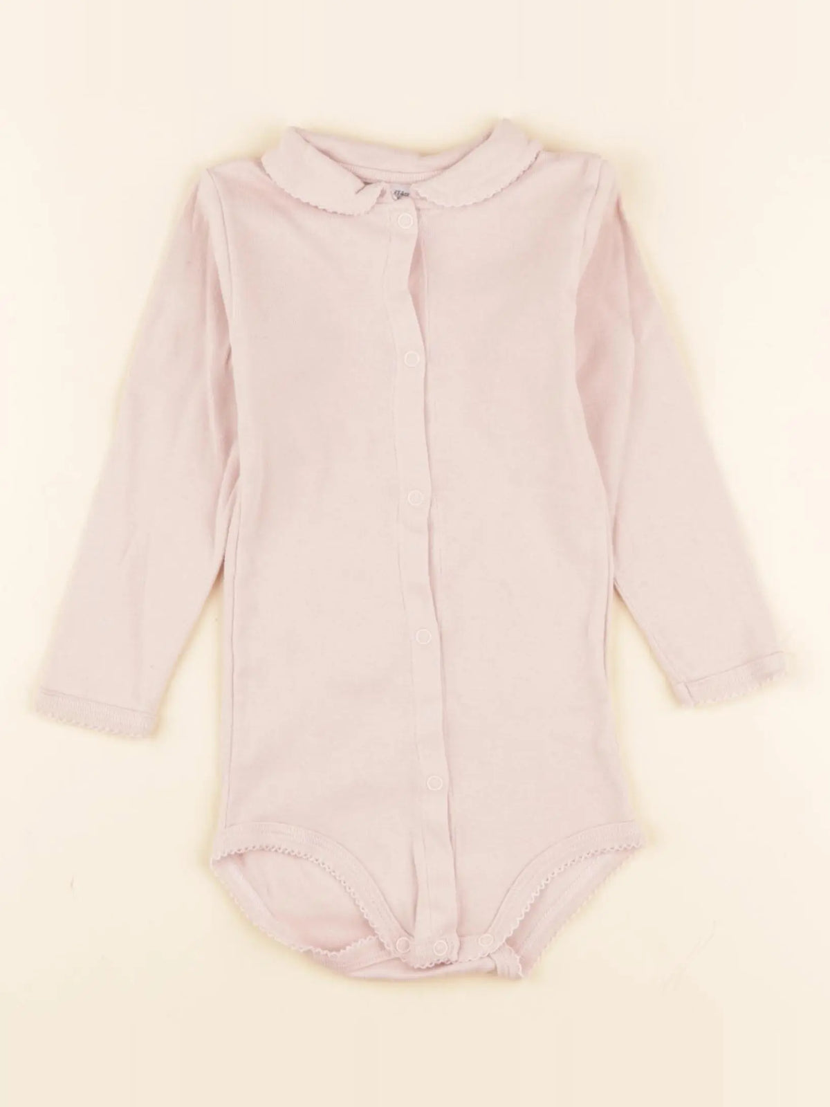 Petit Bateau - body à col rose - 12 mois