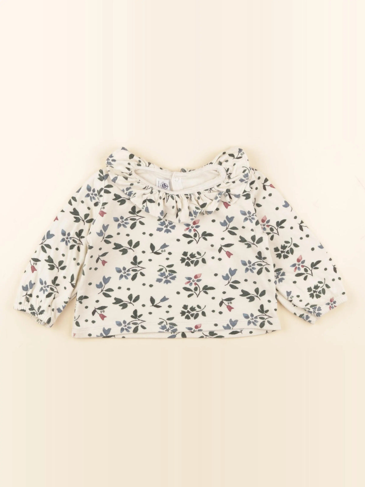 Petit Bateau - tee-shirt beige, vert - 24 mois