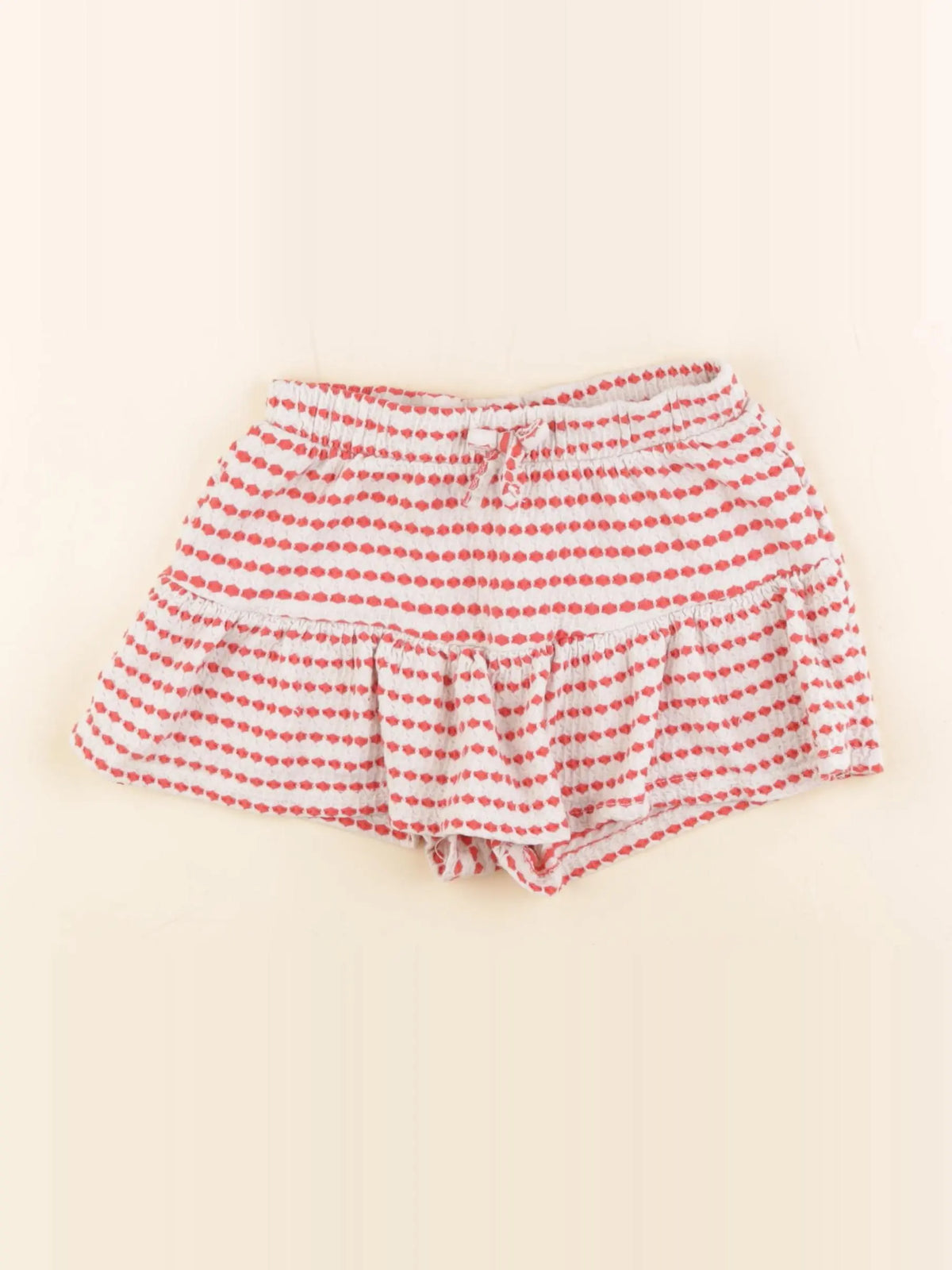 Zara - jupe short blanc, rouge - 4/5 ans