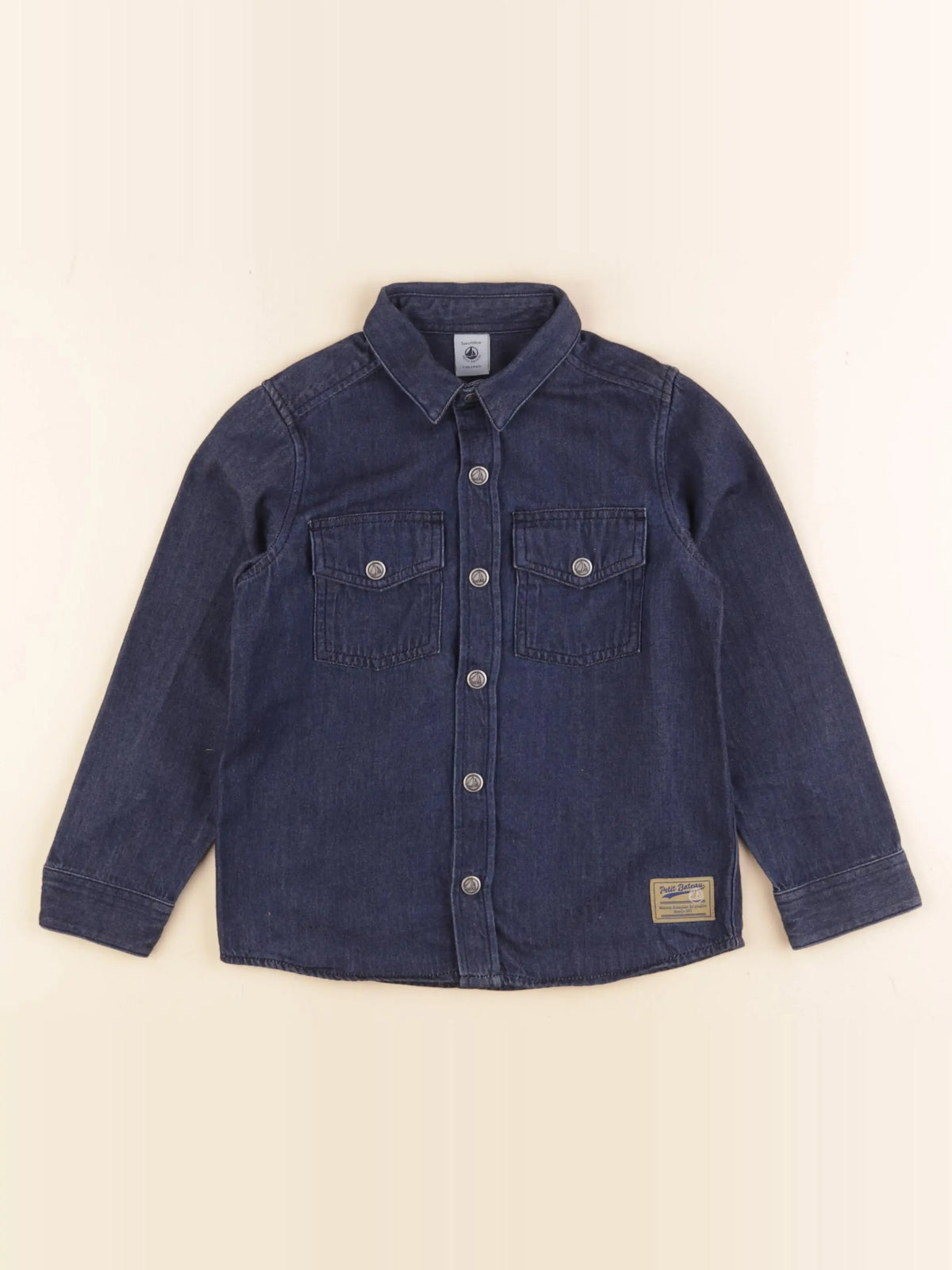 Petit Bateau - chemise bleu - 5 ans