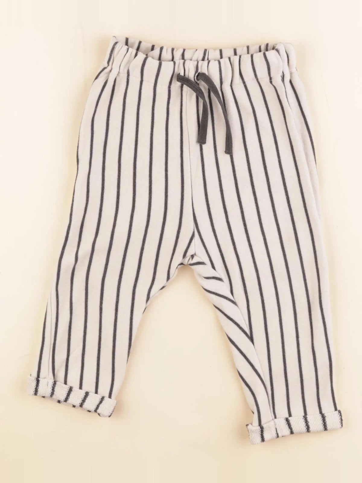 H&M - jogging beige, noir - 9/12 mois