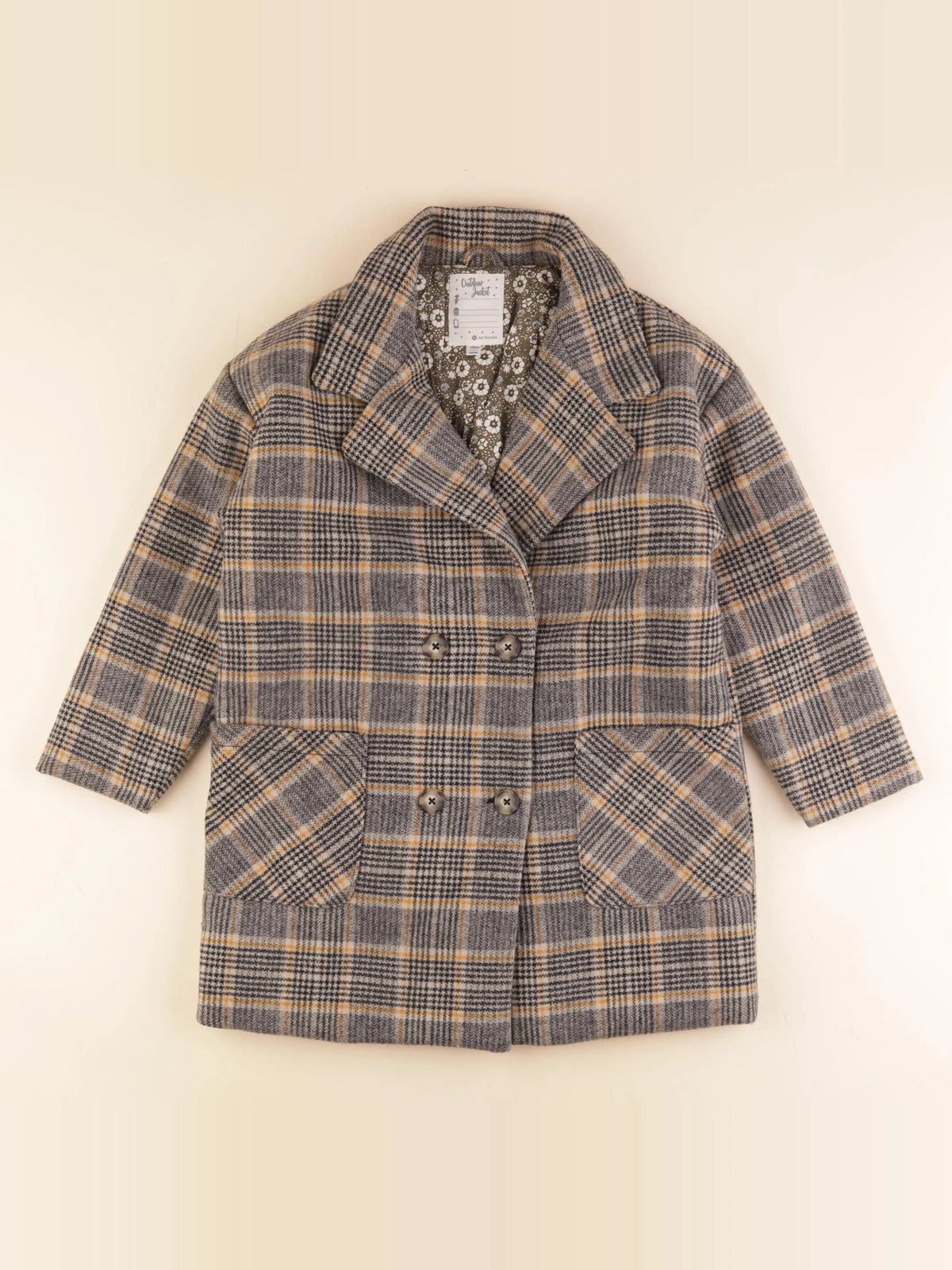 Vertbaudet - manteau gris - 10 ans