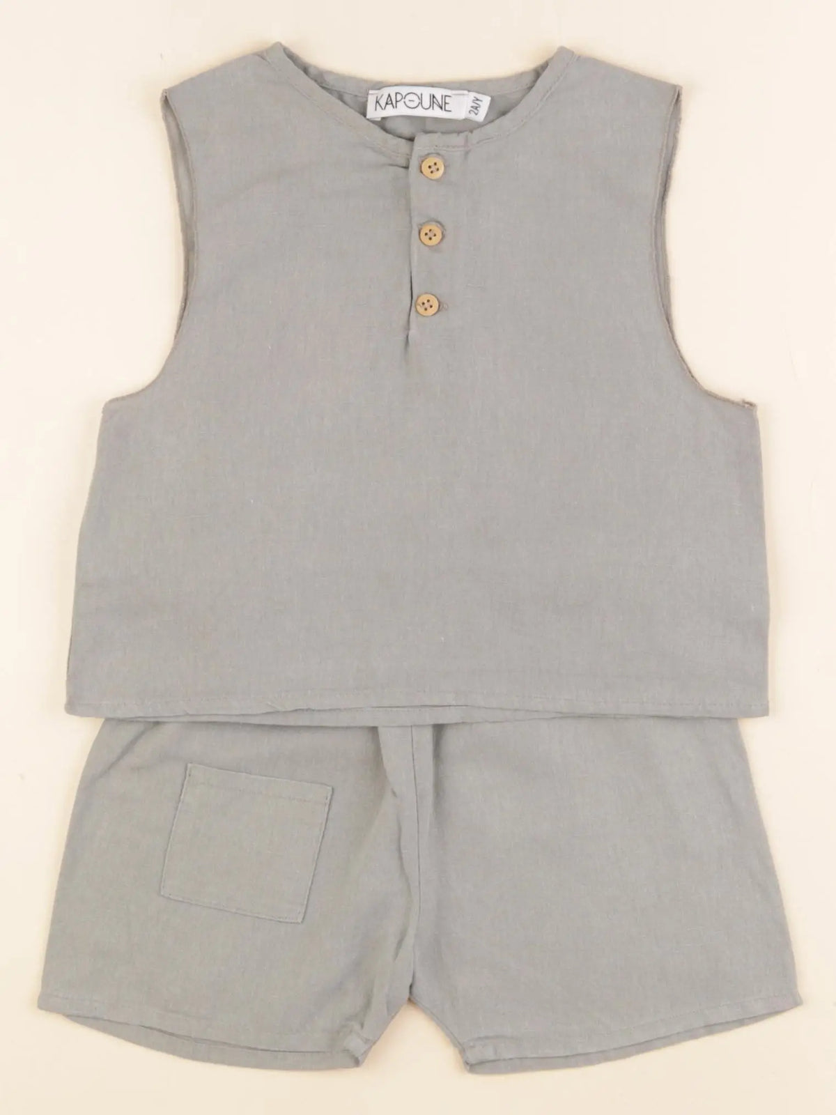 Kapoune - ensemble vert - 2/4 ans
