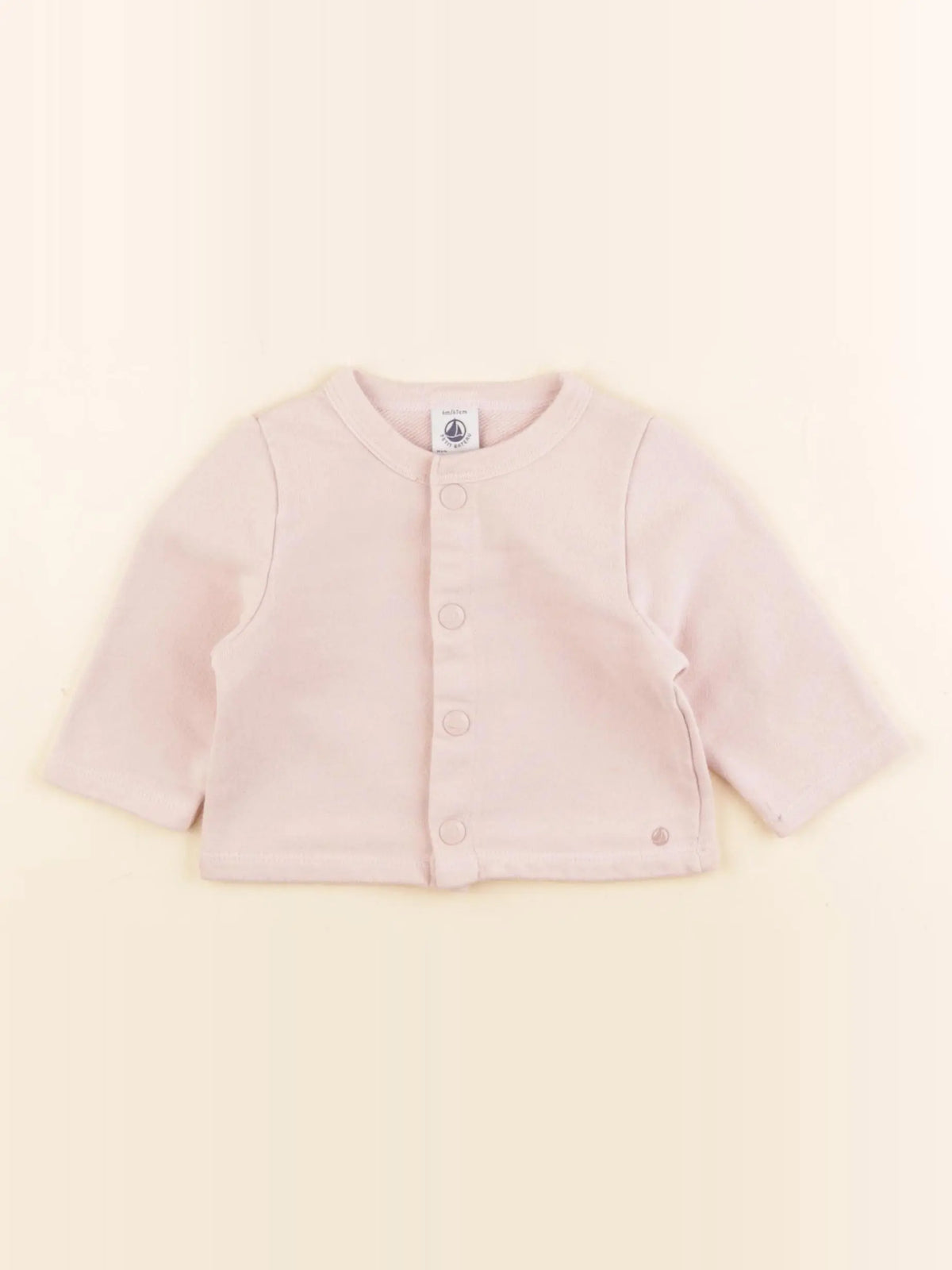Petit Bateau - gilet rose - 6 mois