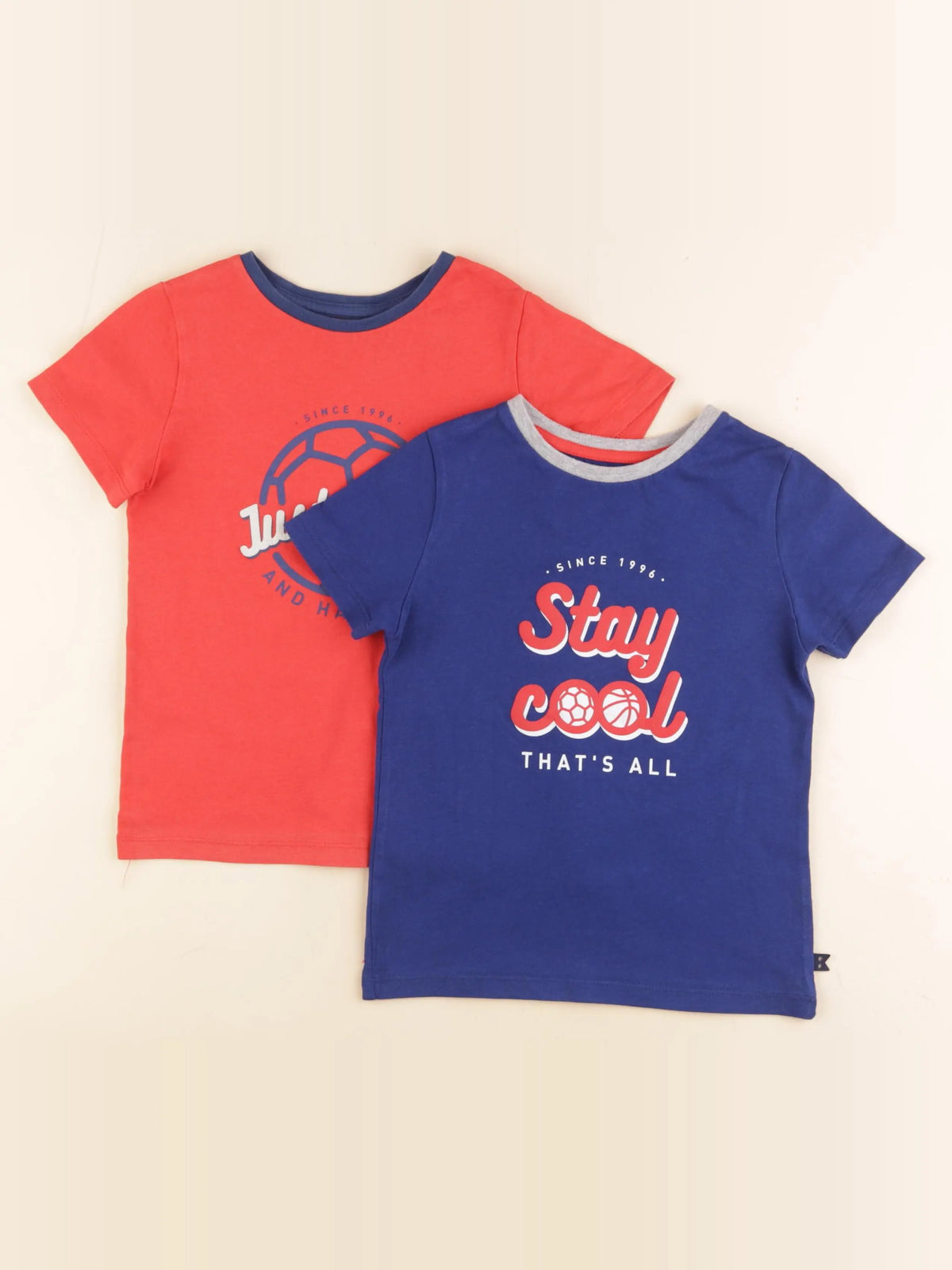 Okaidi - lot de 2 tee-shirts multicolore - 4 ans