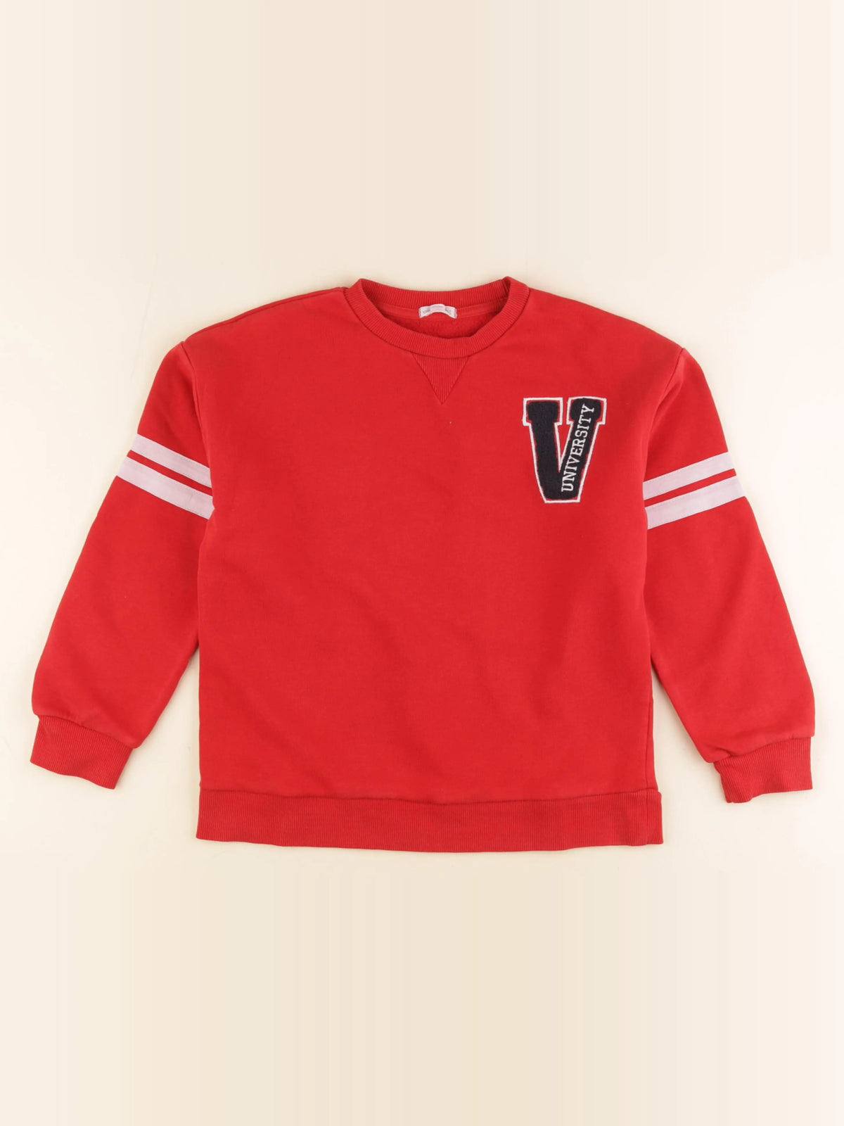 Vertbaudet - sweat rouge - 10 ans