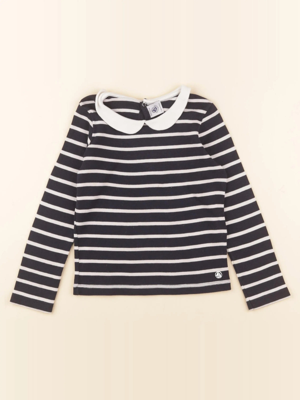 Petit Bateau - tee-shirt bleu, beige - 5 ans
