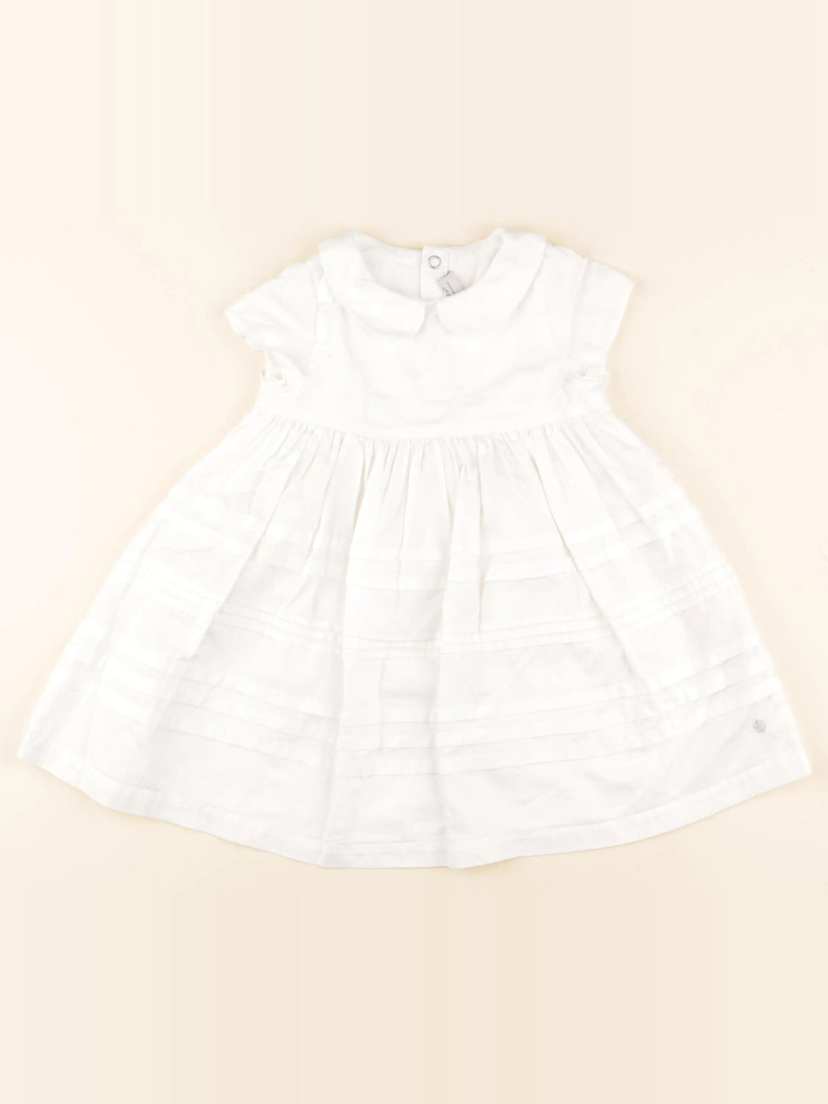 Petit Bateau - robe blanc - 18 mois