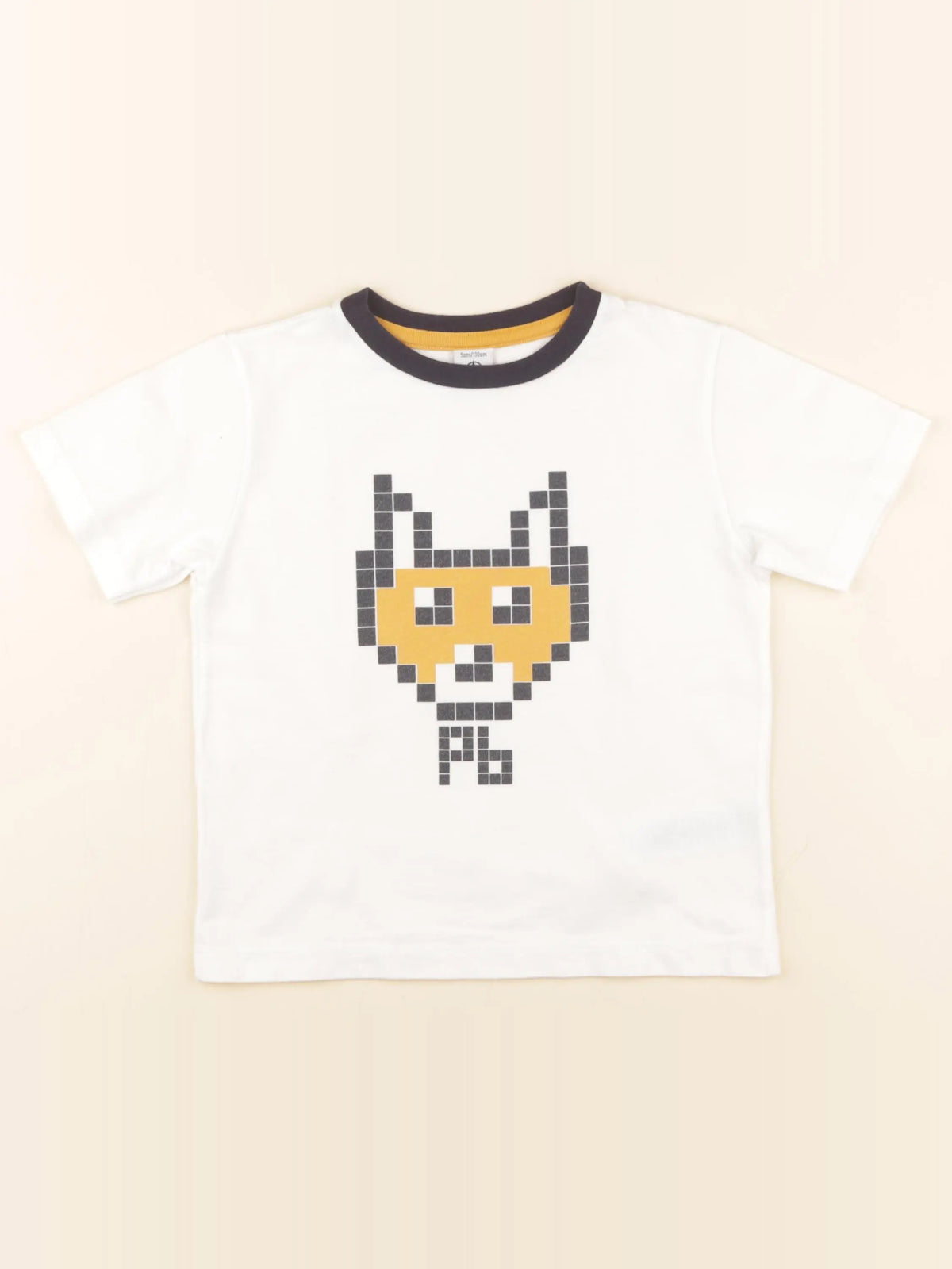 Petit Bateau - tee-shirt blanc, bleu - 5 ans