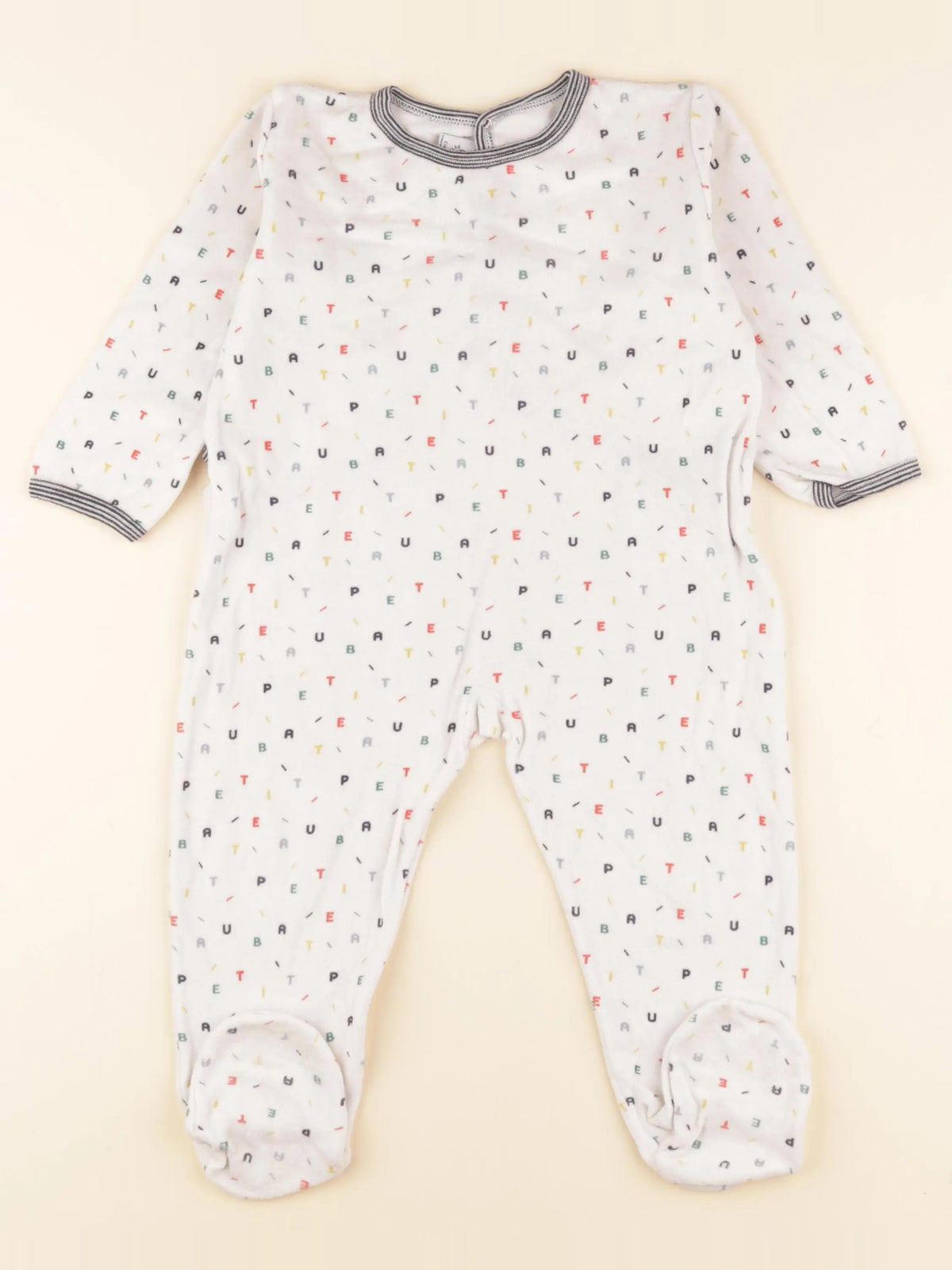 Petit Bateau - pyjama velours multicolore - 24 mois