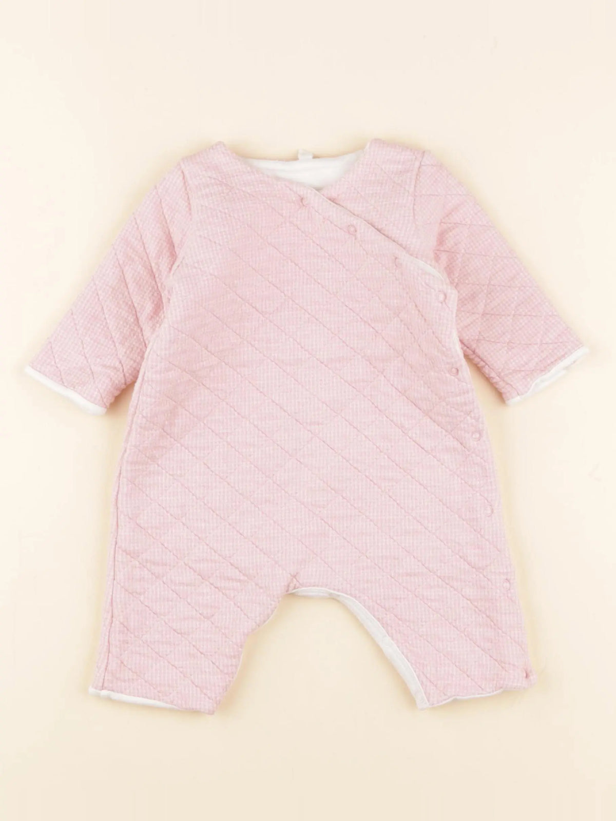 Petit Bateau - combinaison rose - 1 mois