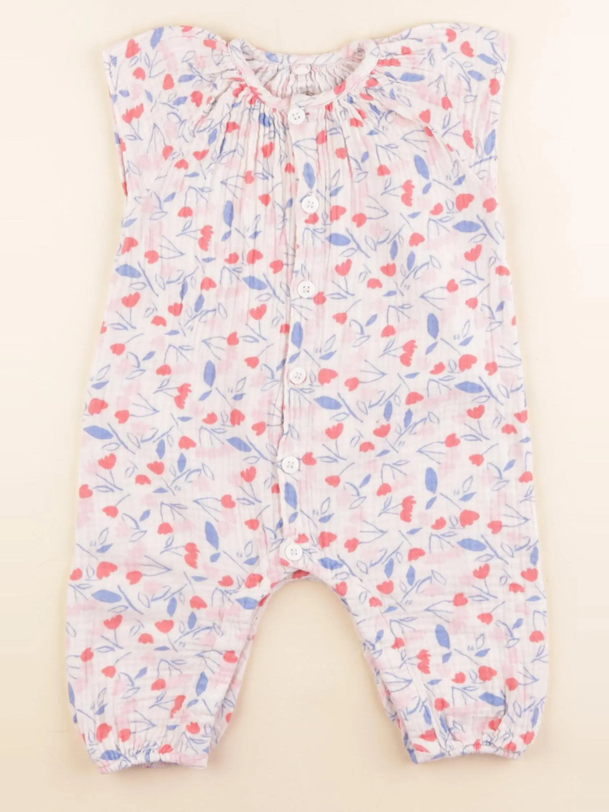 Petit Bateau - salopette multicolore - 6 mois