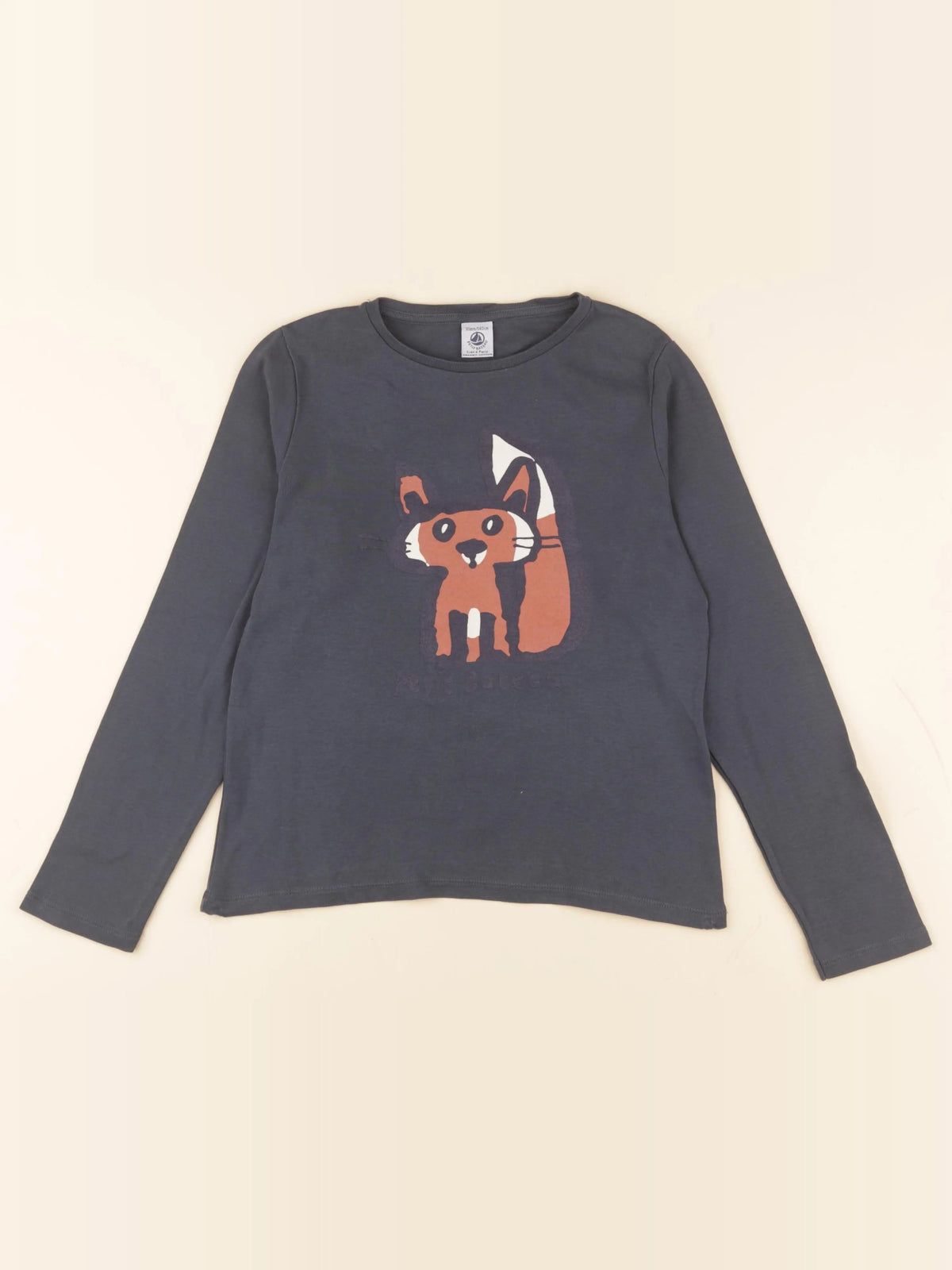 Petit Bateau - tee-shirt gris - 10 ans