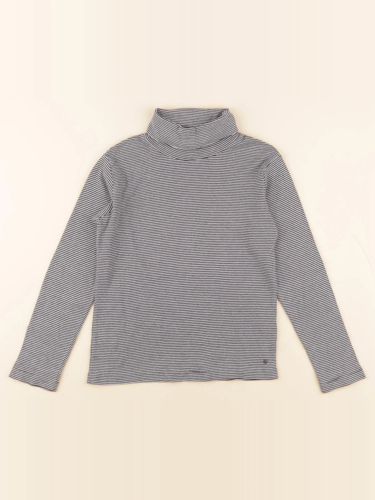 Petit Bateau - sous-pull bleu, blanc - 10 ans