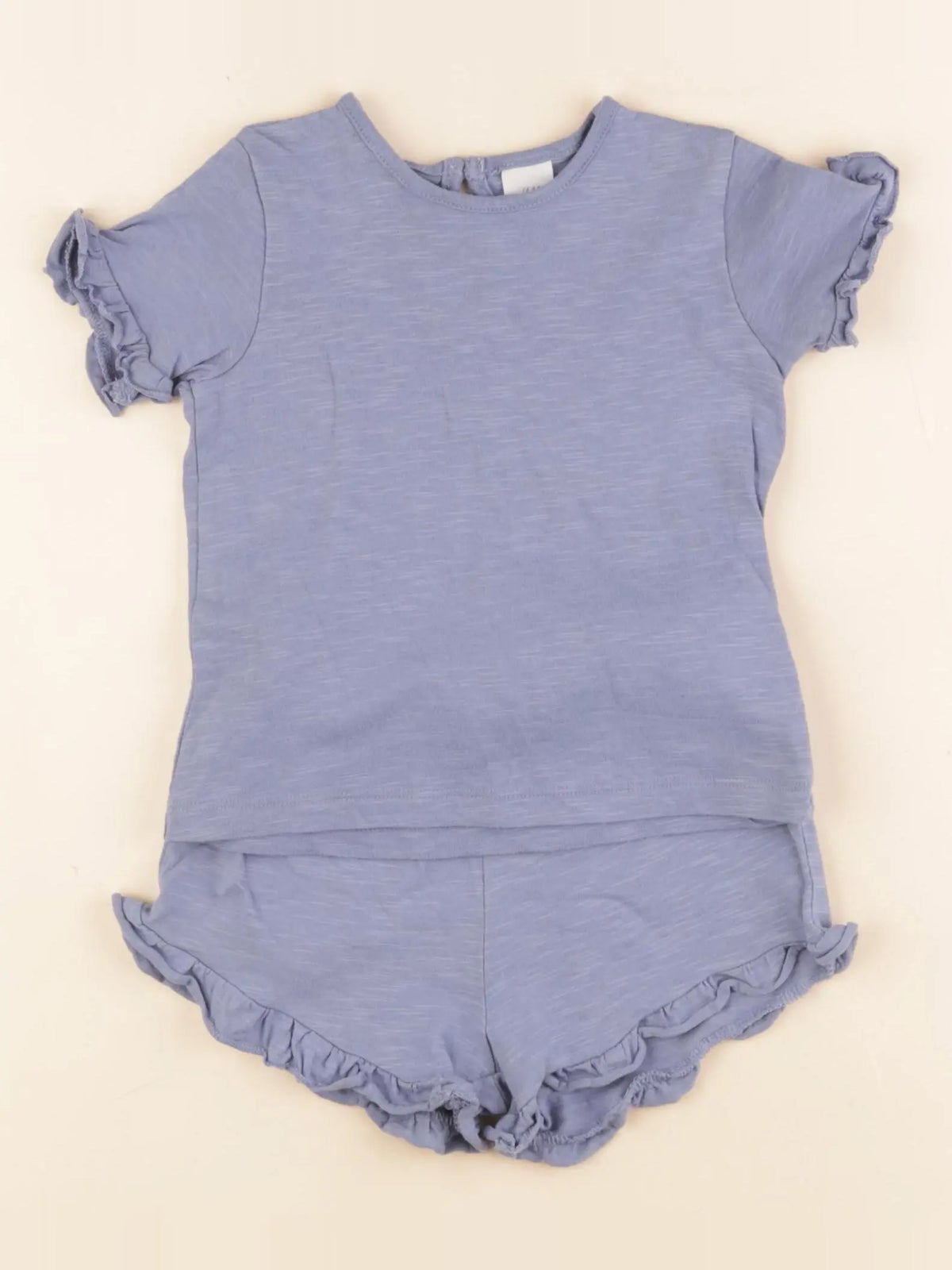 H&M - ensemble bleu - 9/12 mois
