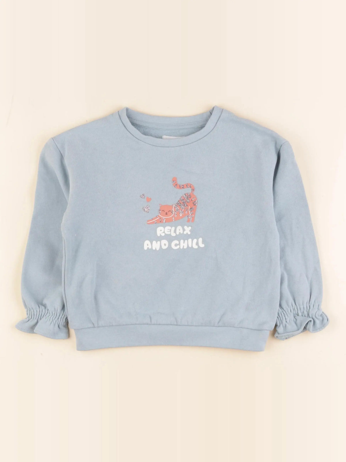 Vertbaudet - sweat bleu - 4 ans