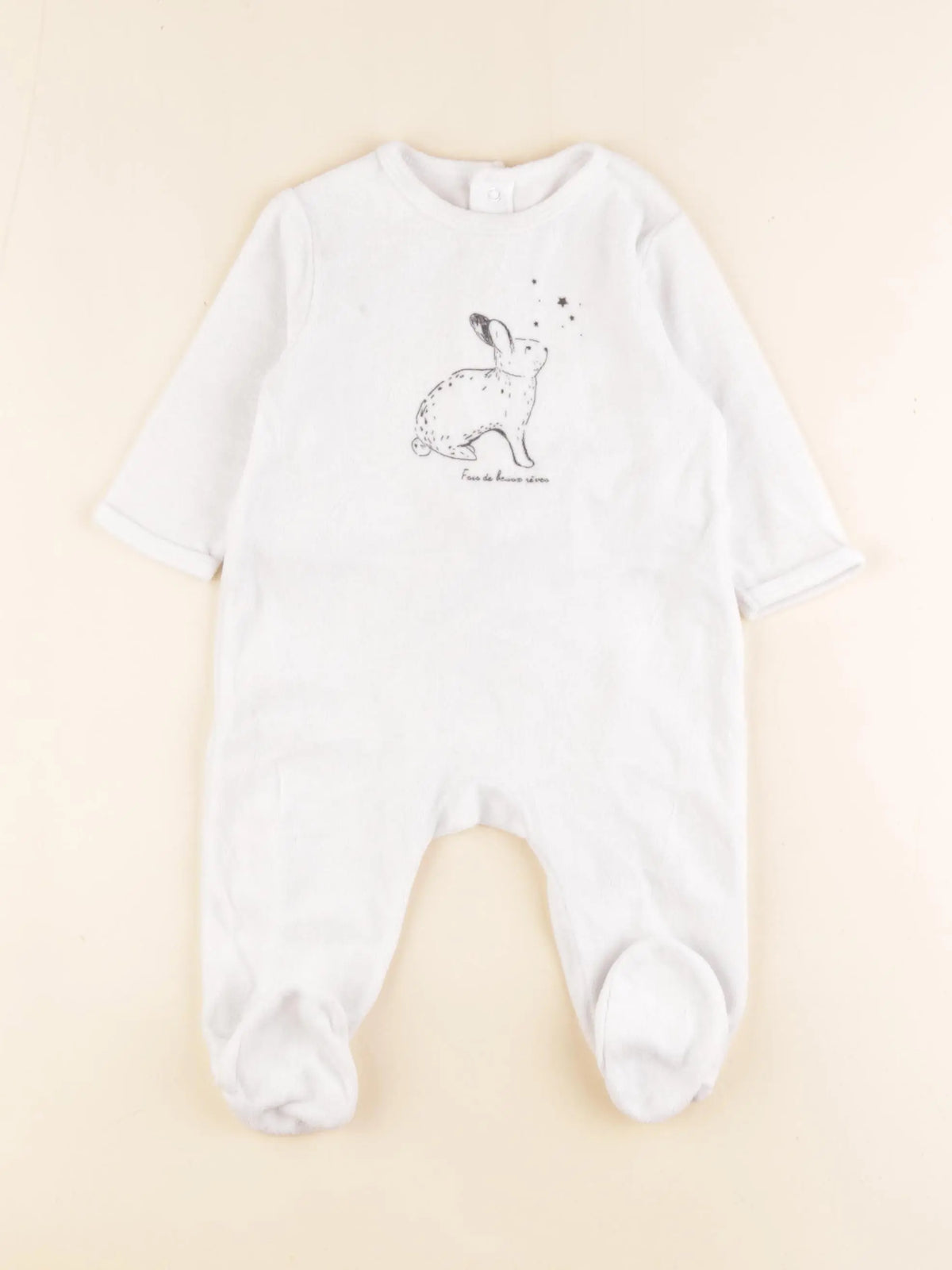 La Redoute - pyjama velours blanc - 6 mois