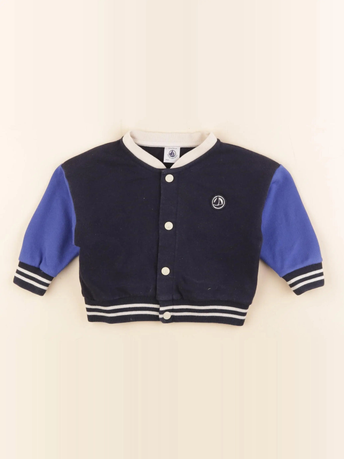 Petit Bateau - sweat bleu - 12 mois