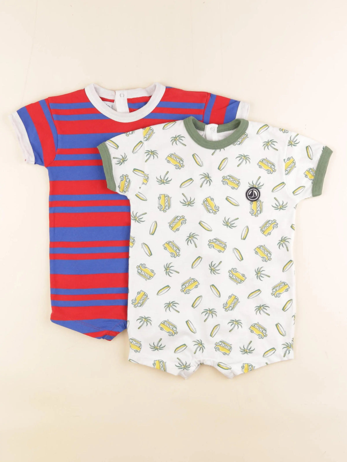 Petit Bateau - lot de 2 pyjamas coton multicolore - 12 mois
