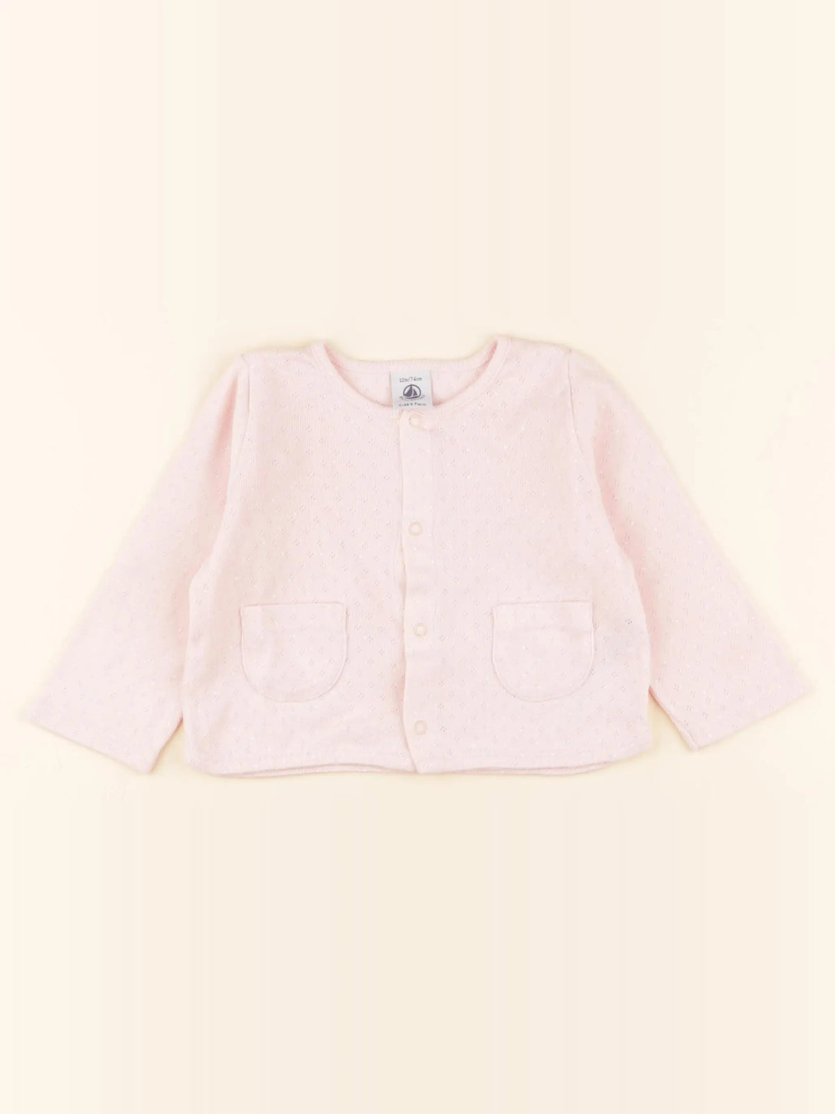 Petit Bateau - tee-shirt rose - 12 mois