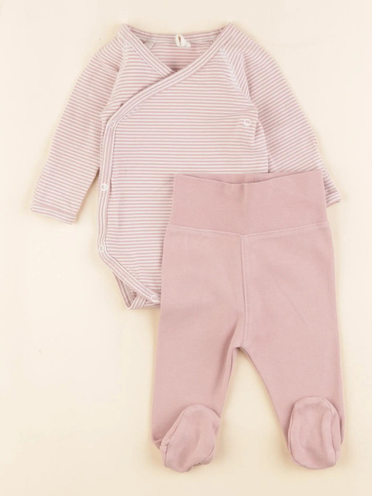 Quincy Mae - ensemble rose - 0/3 mois