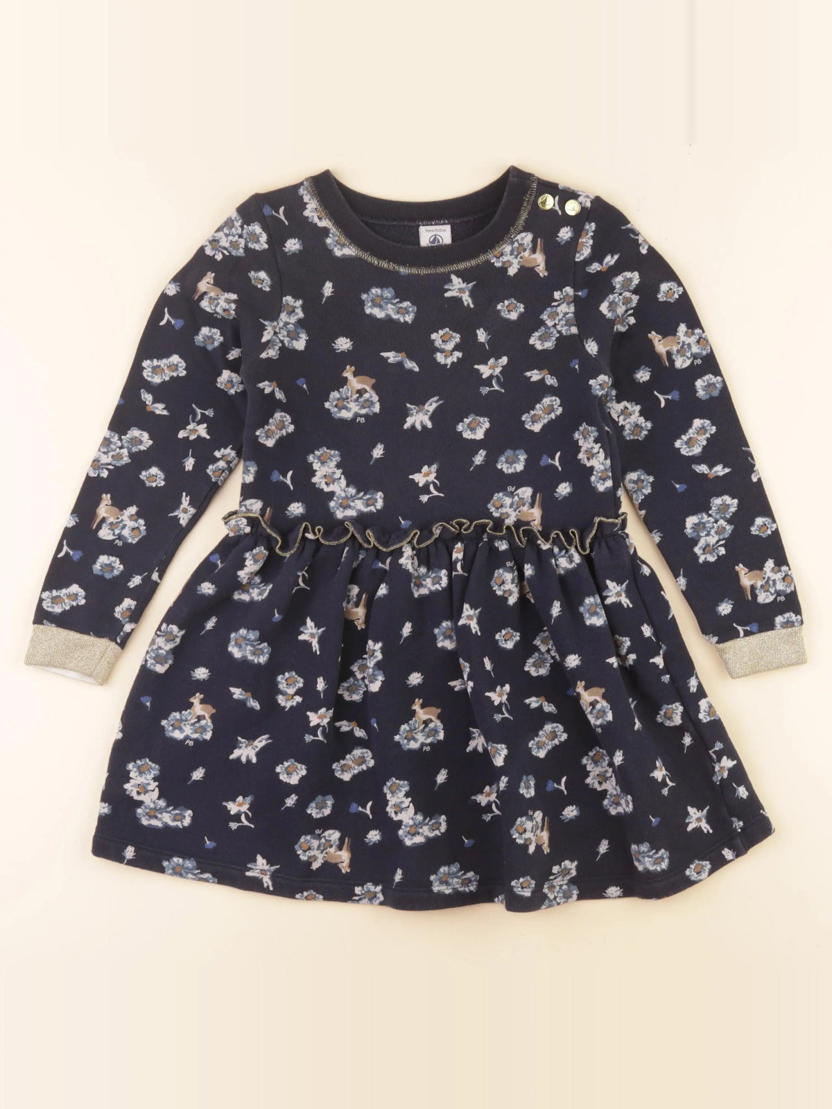 Petit Bateau - robe bleu - 5 ans