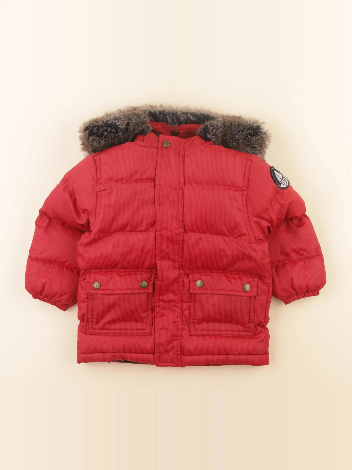 Petit Bateau - parka rouge - 18 mois