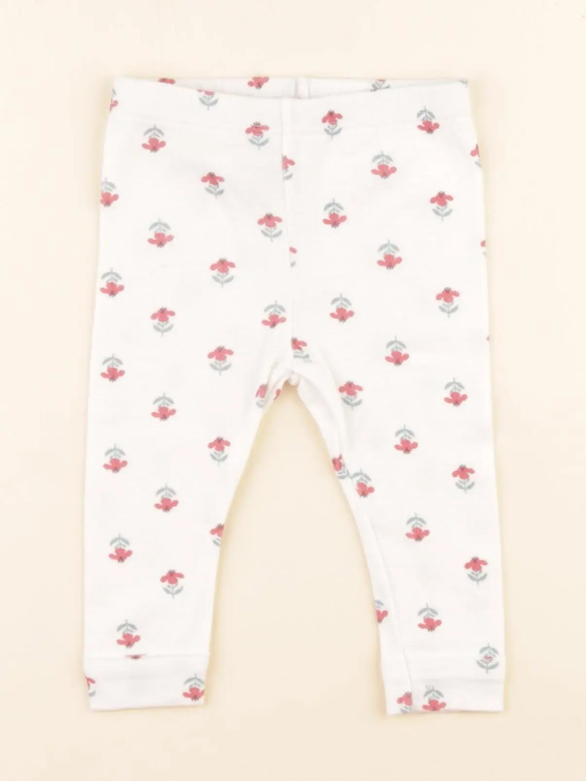 Petit Bateau - legging blanc - 6 mois