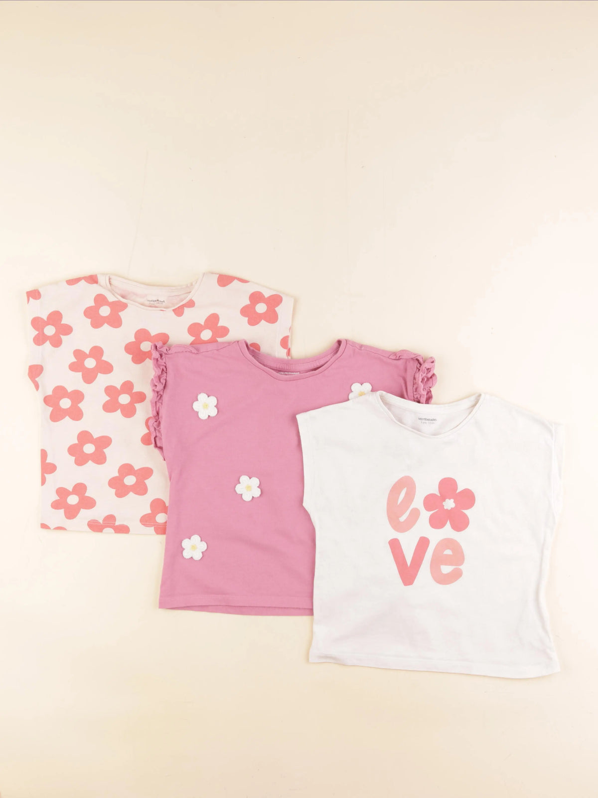 Vertbaudet - lot de 3 tee-shirts multicolore - 5 ans